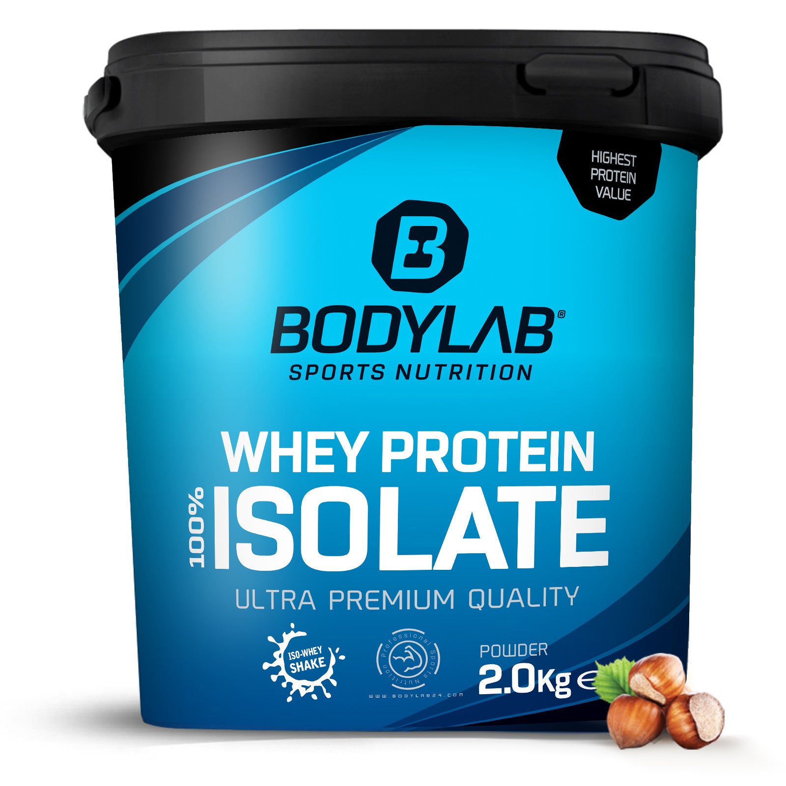 Whey Protein Isolat - 2000g - Haselnuss