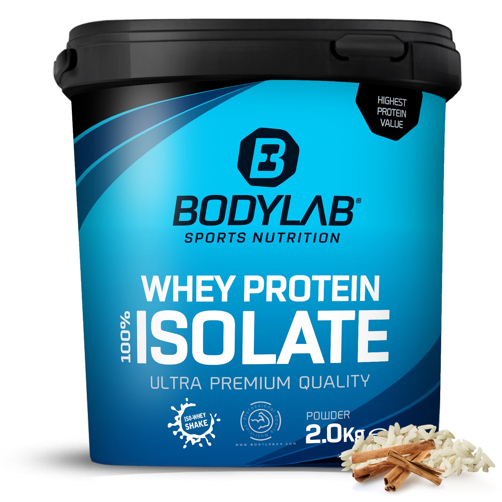 Whey Protein Isolat - 2000g - Milchreis-Zimt