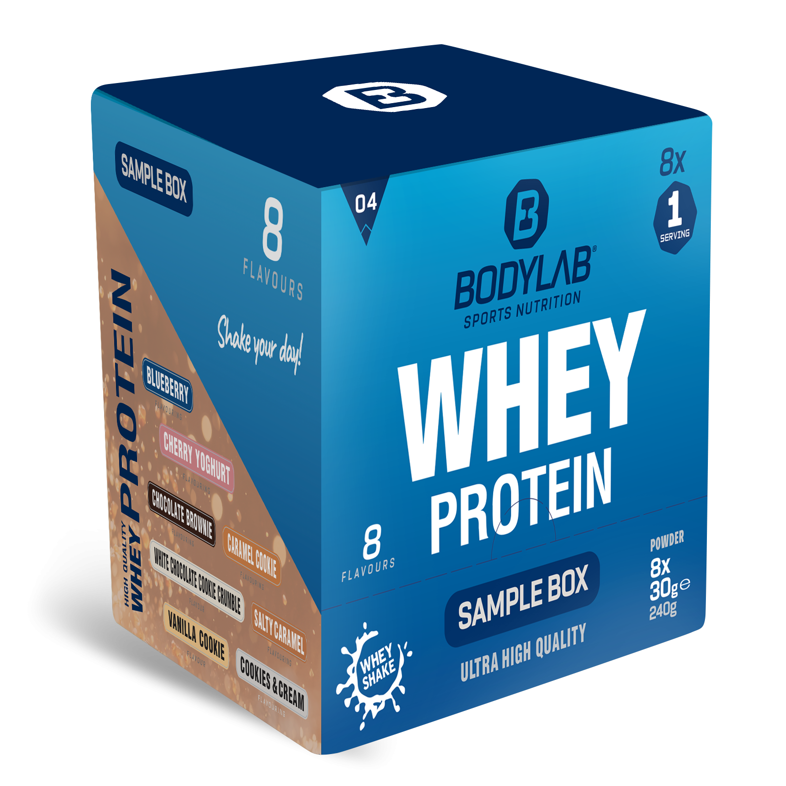 Whey Protein Probierboxen (8 Proben je 30g)
