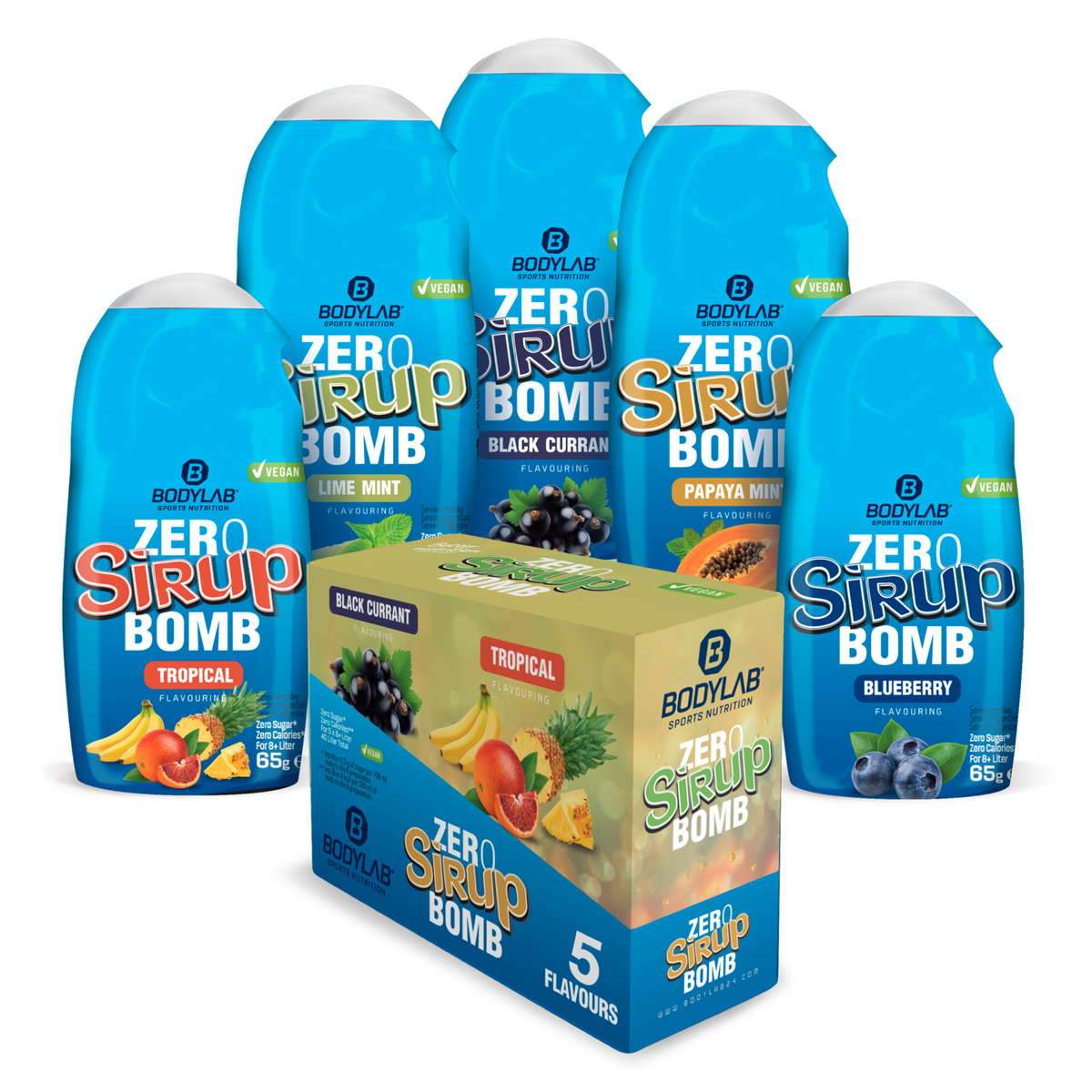 ZERO Sirup BOMB 1.0 - 4.0 Box (5x65ml) Mixed Box 4