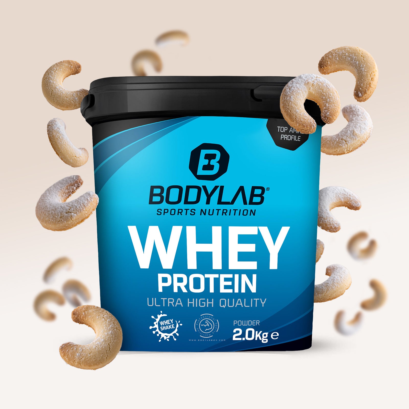 Whey Protein - SALE (2000g) Nusskipferl (nut crescents)