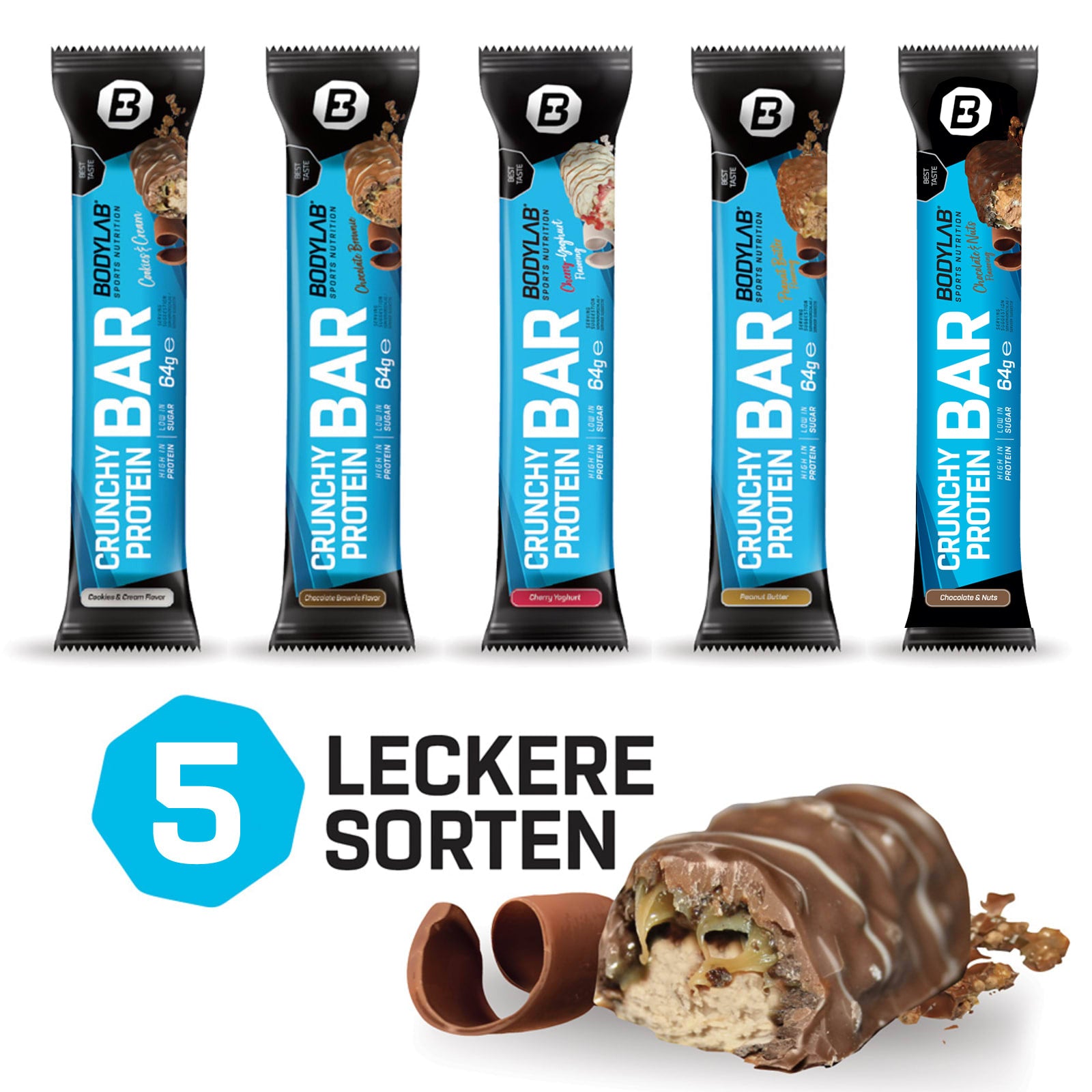 2 x Crunchy Protein Bar (je 12x64g)