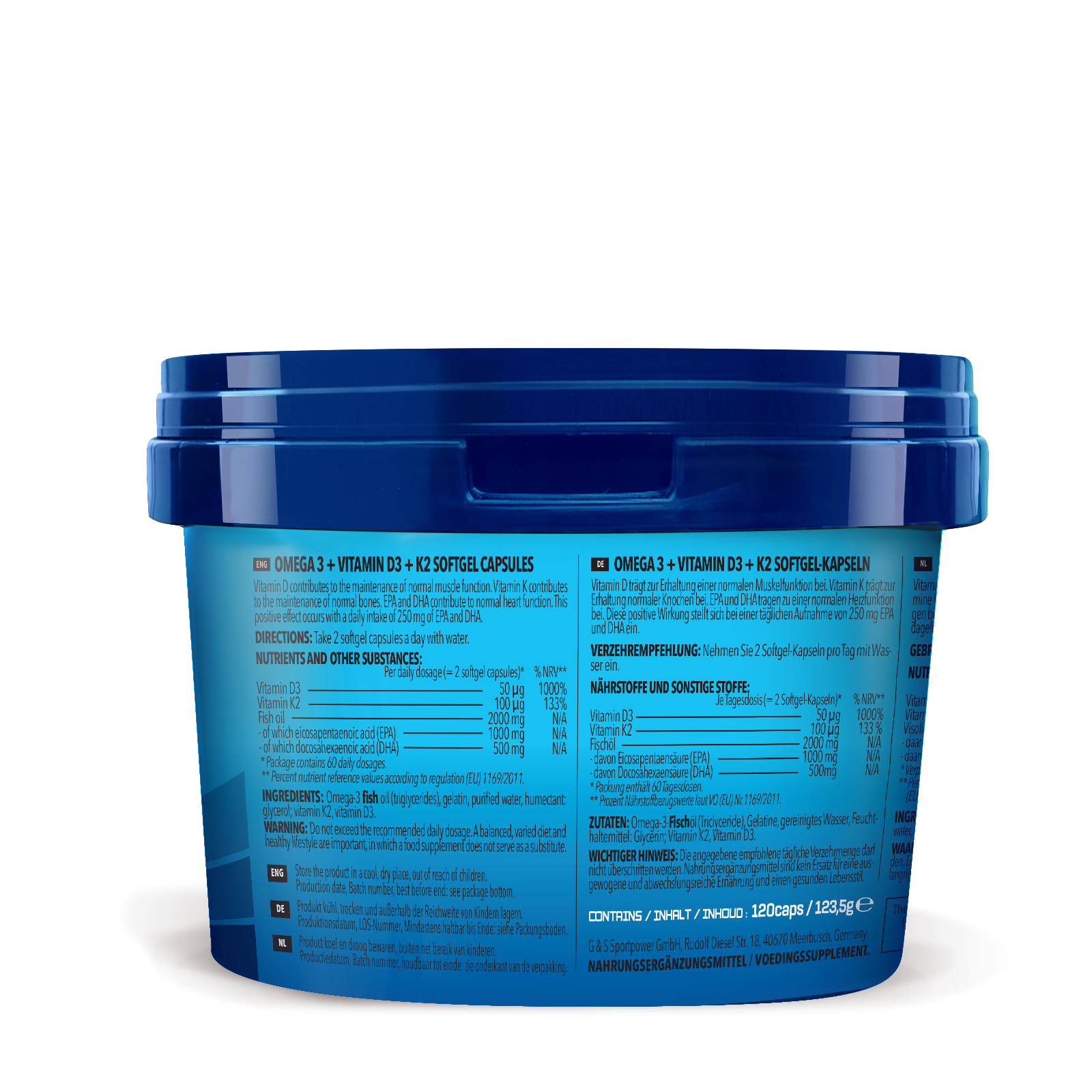 Omega-3 + Vitamin D3 + K2 Extreme (120 Kapseln)