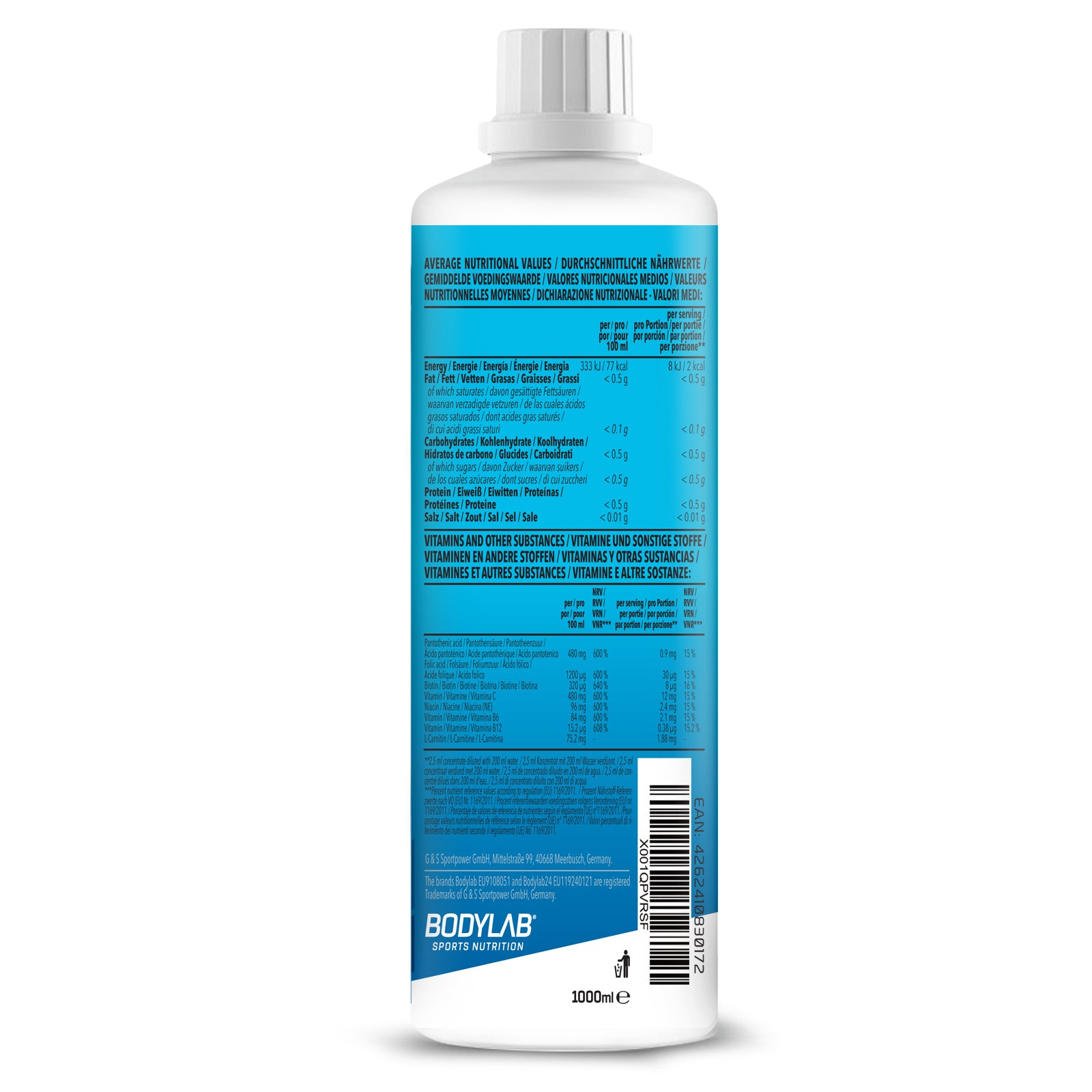 Vital Zero Drink - 1000ml - Blueberry Yoghurt