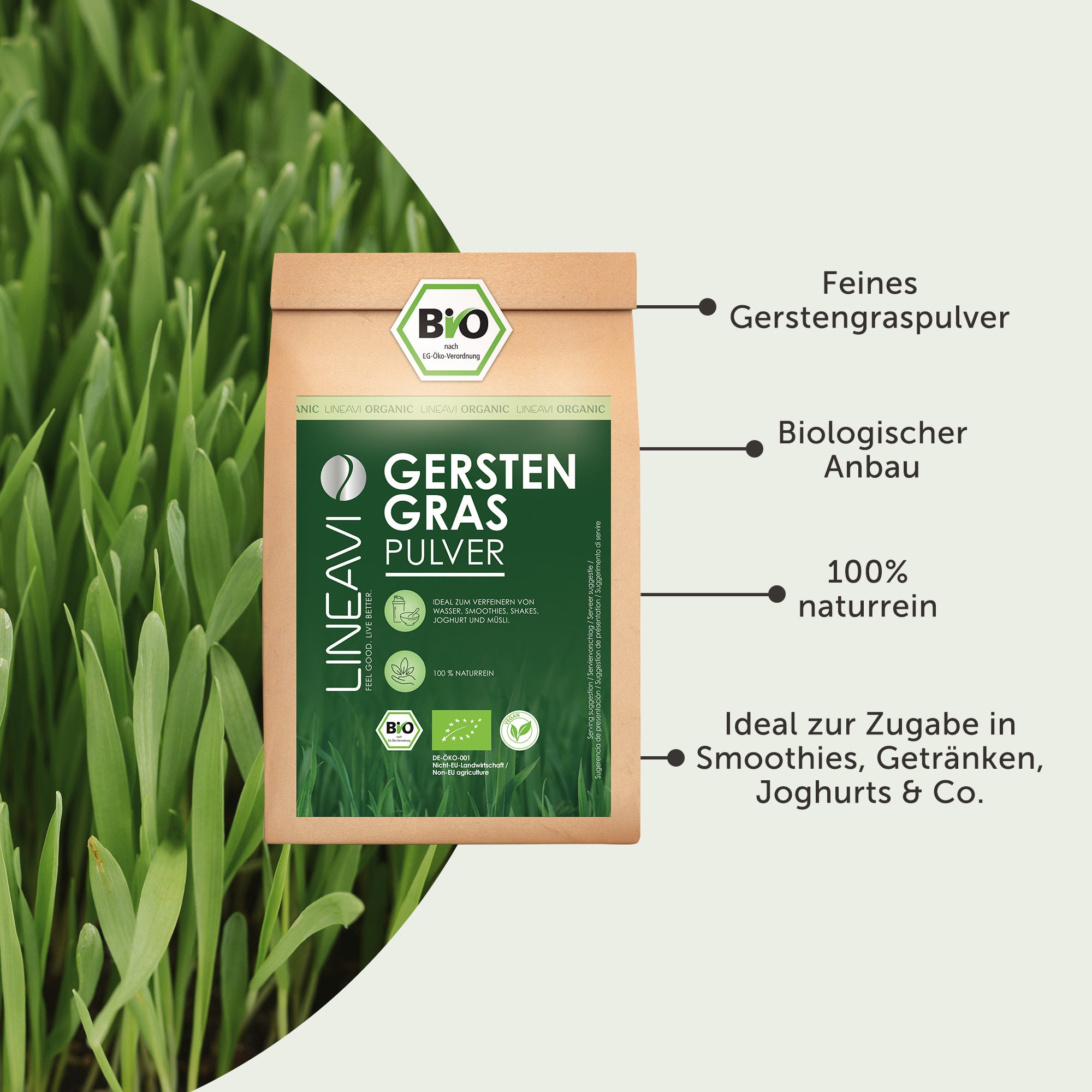 Gerstengraspulver bio (1000g)