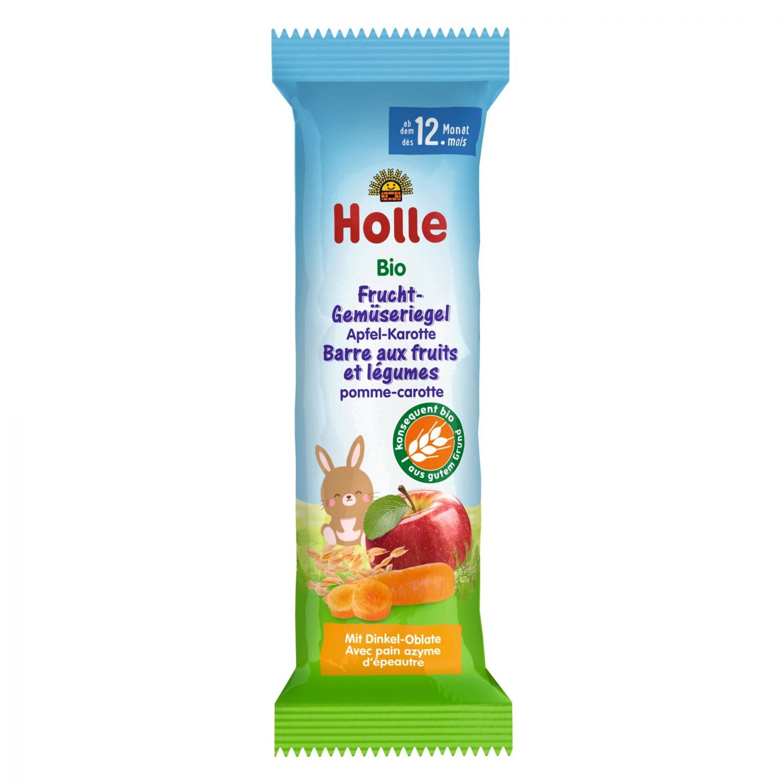 Bio-Frucht-Gemüseriegel Apfel-Karotte ab dem 12. Monat (25g)