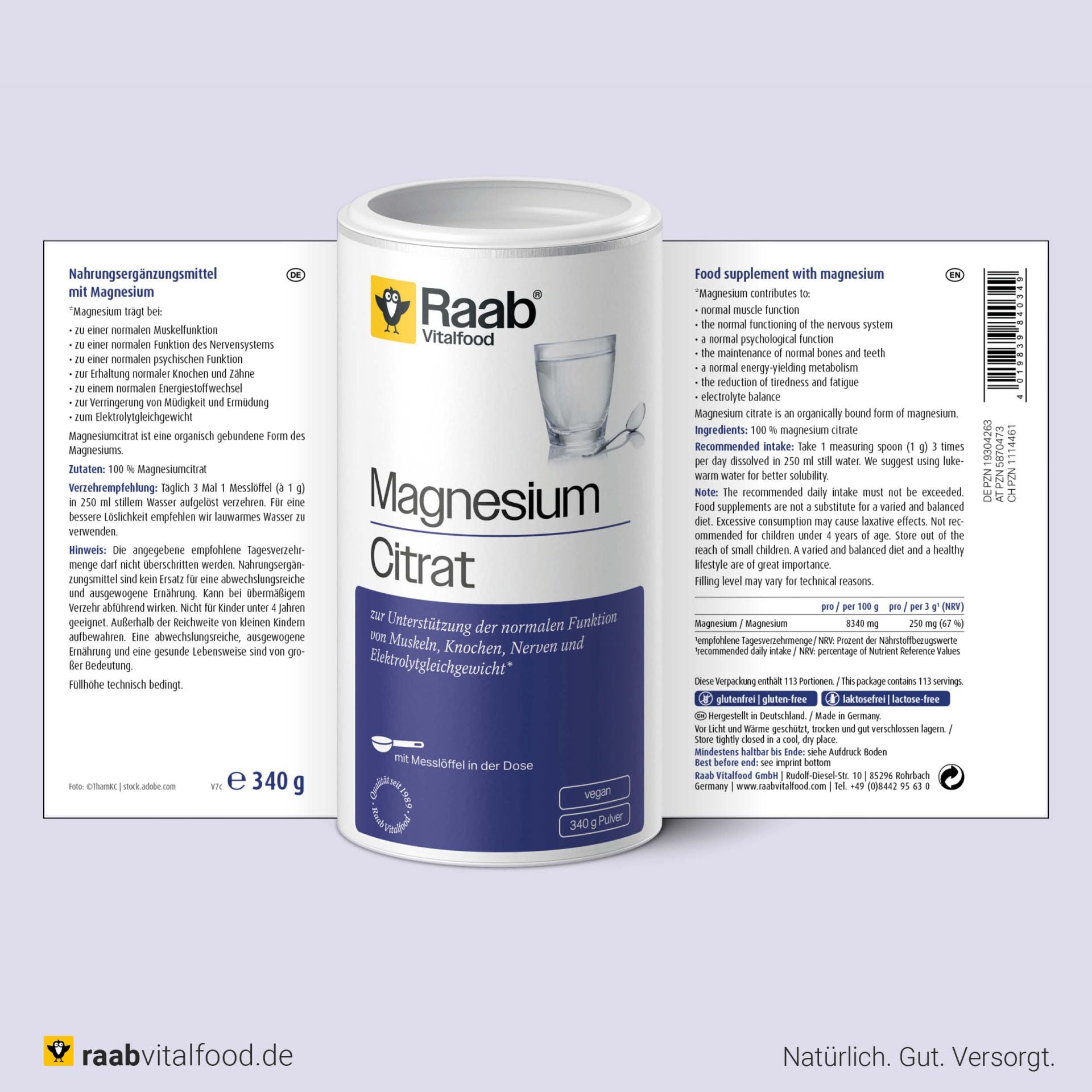 Magnesiumcitrat Pulver (340g)