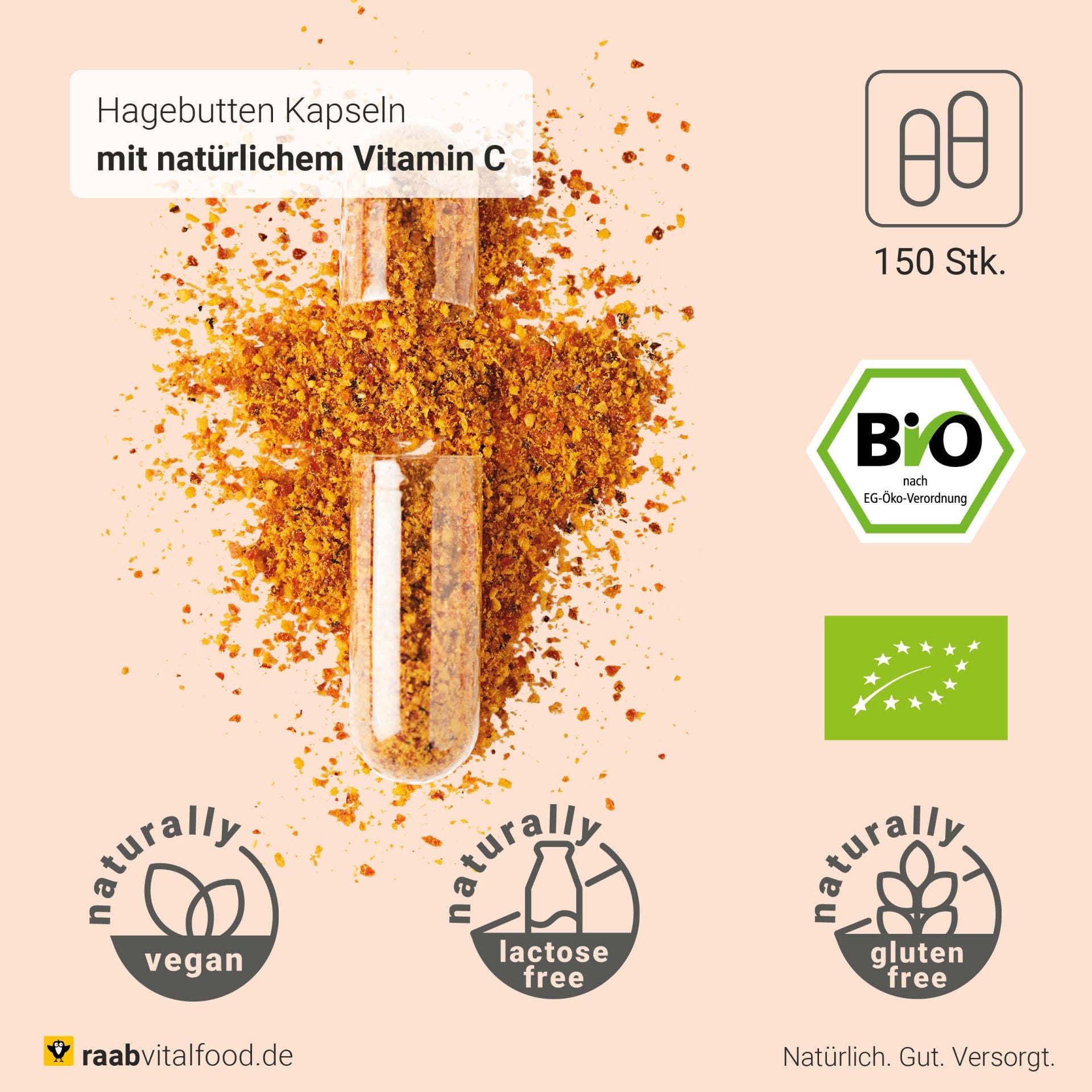 Hagebutte bio (150 Kapseln)