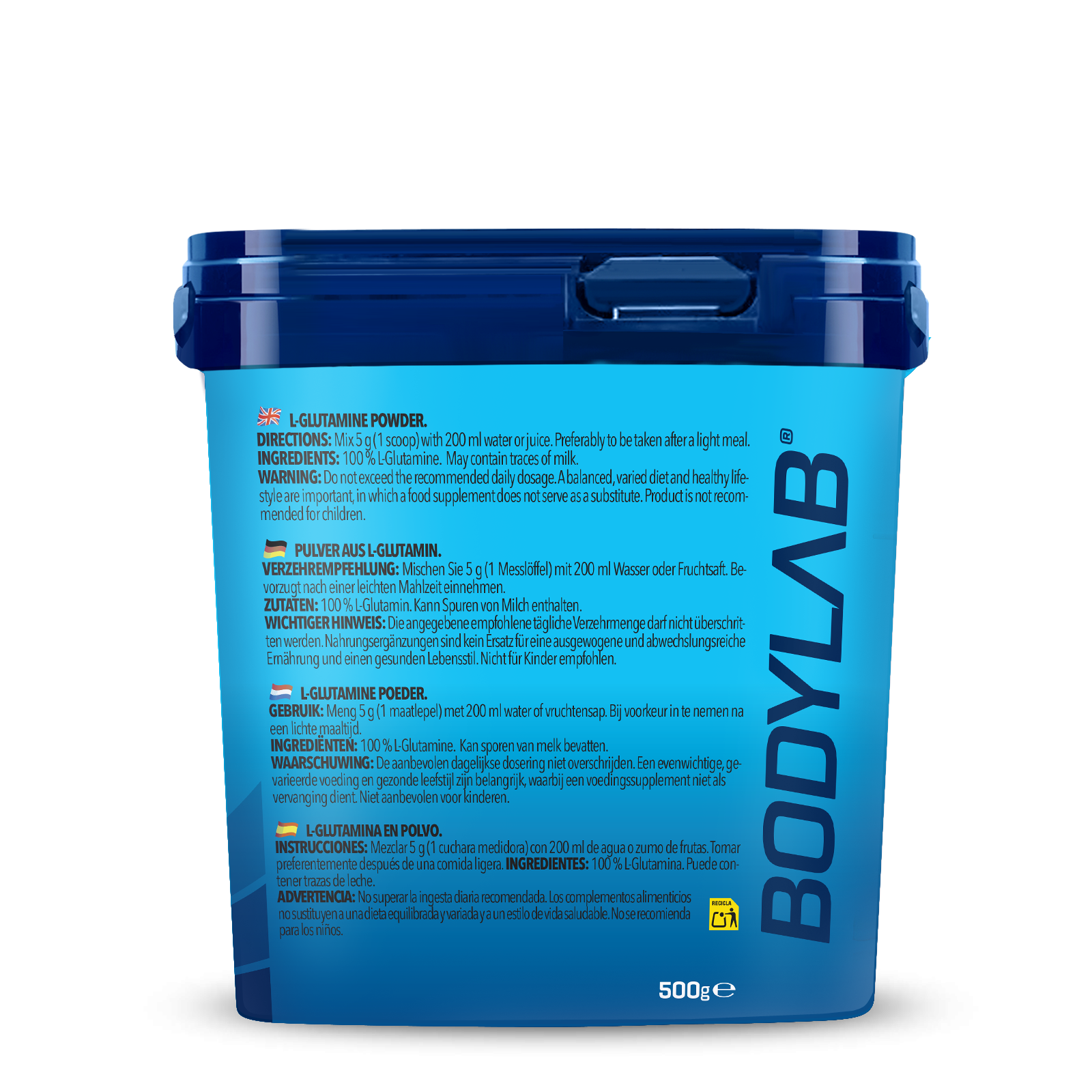 3 x Bodylab24 Glutamin Powder (je 500g)
