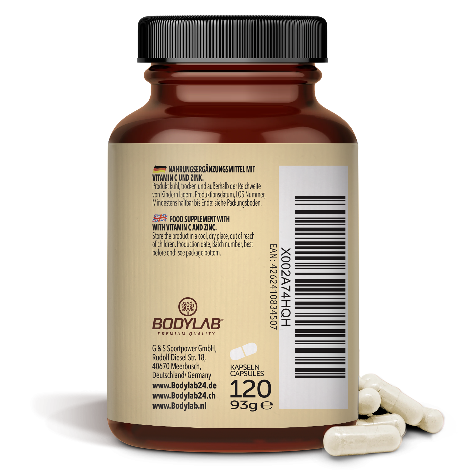 Vitamin C + Zink (120 Kapseln)