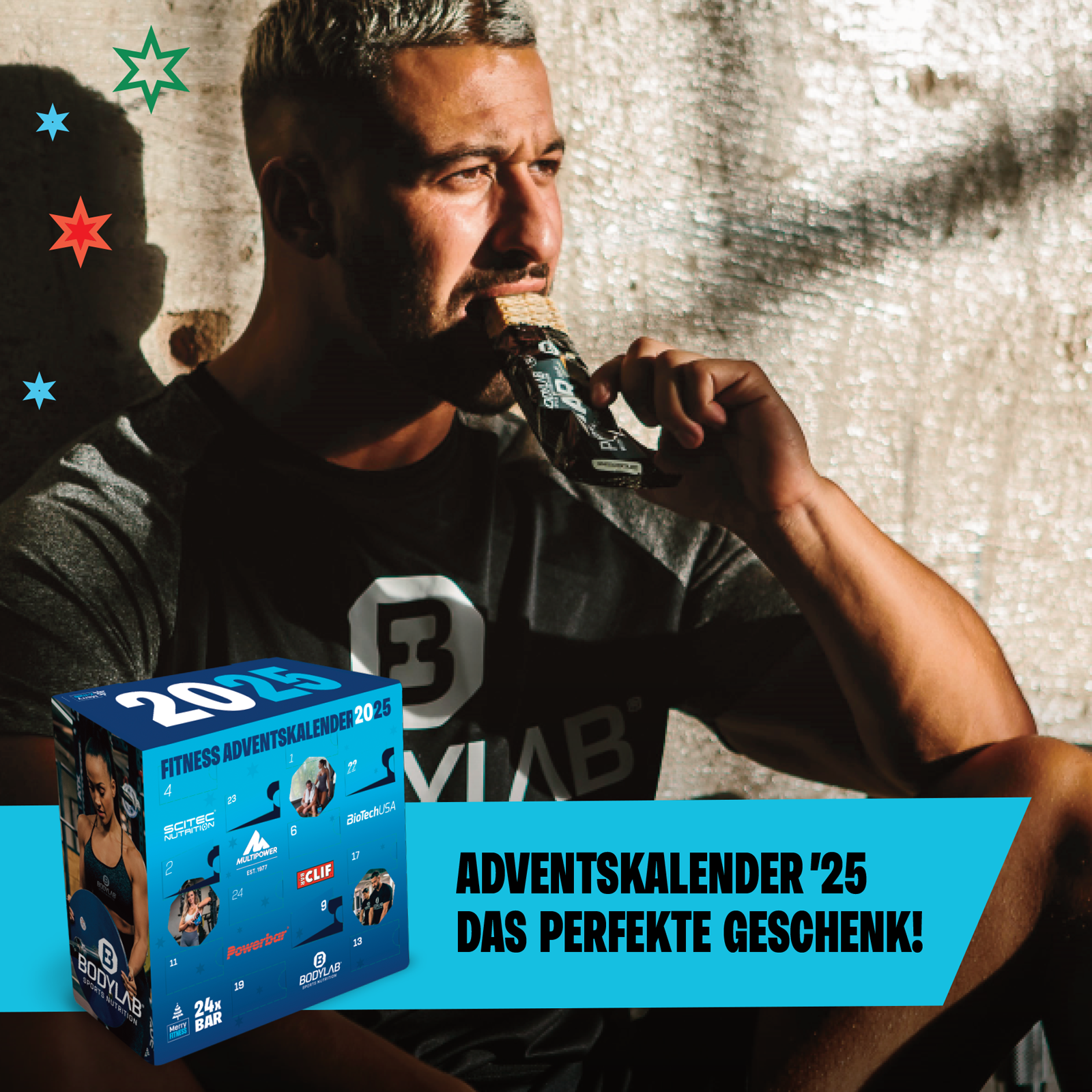 Unser Bodylab Riegel Adventskalender im Doppelpack