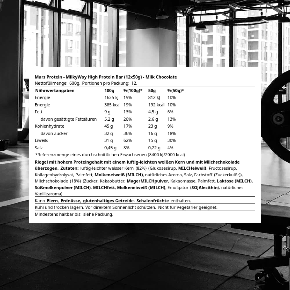 MilkyWay High Protein Bar Milk Chocolate (12x50g)