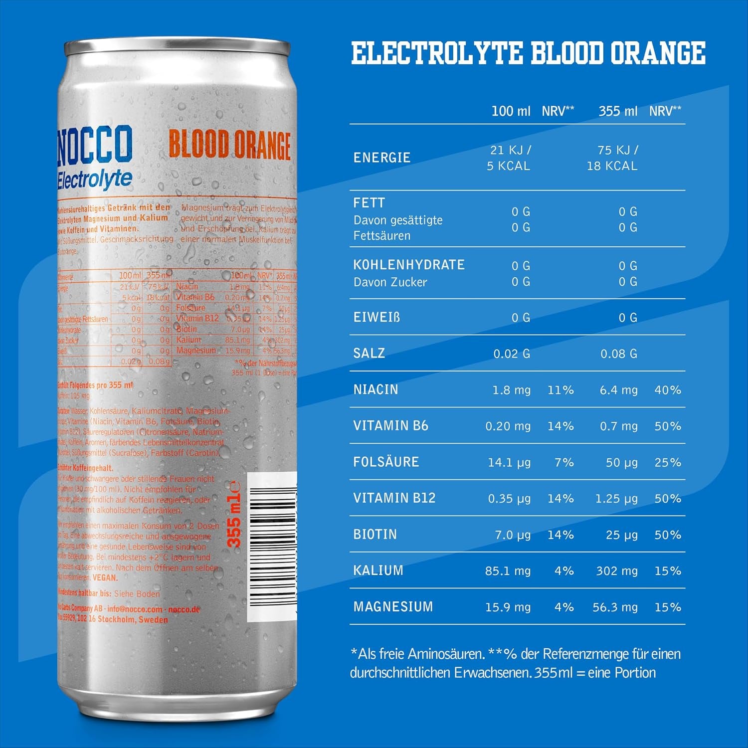 NOCCO Electrolyte (24x355ml) Blood Orange