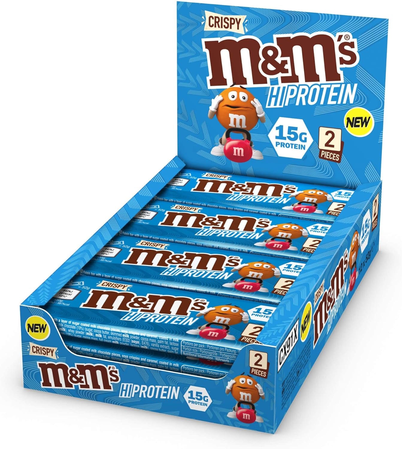 M&M's Crispy High Protein Bar Milk Chocolate (12x52g)