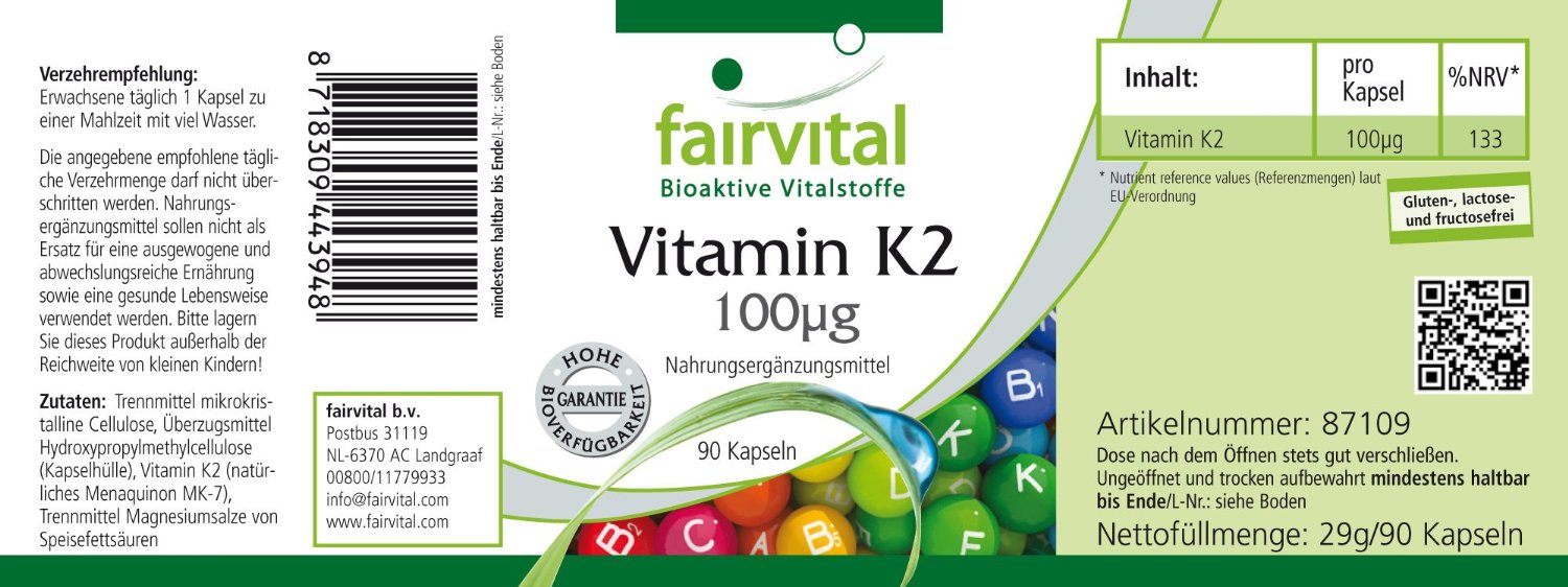 Vitamin K2 (90 Kapseln)