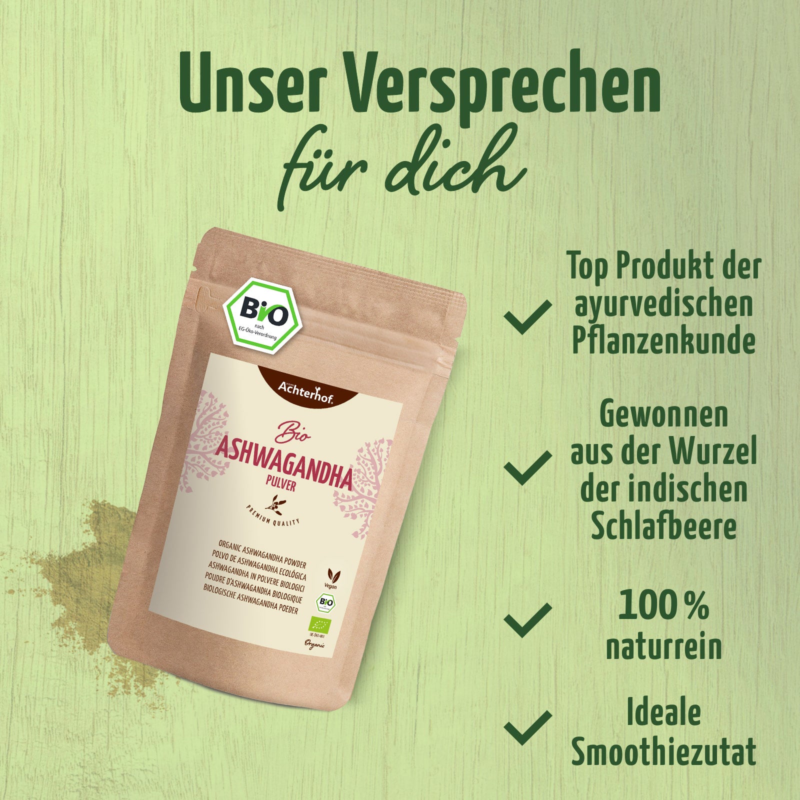 Ashwagandha Pulver Bio (1000g)