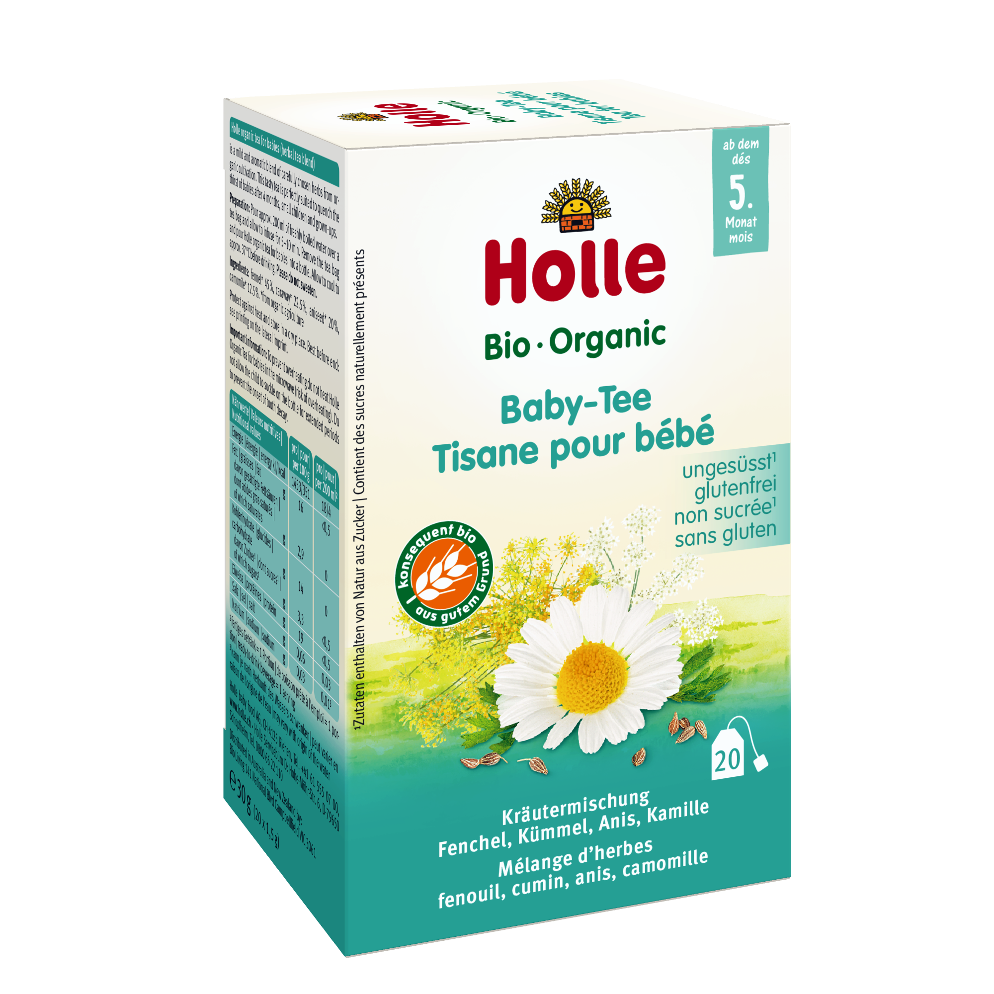 Bio Baby-Tee ab dem 5. Monat (30g)