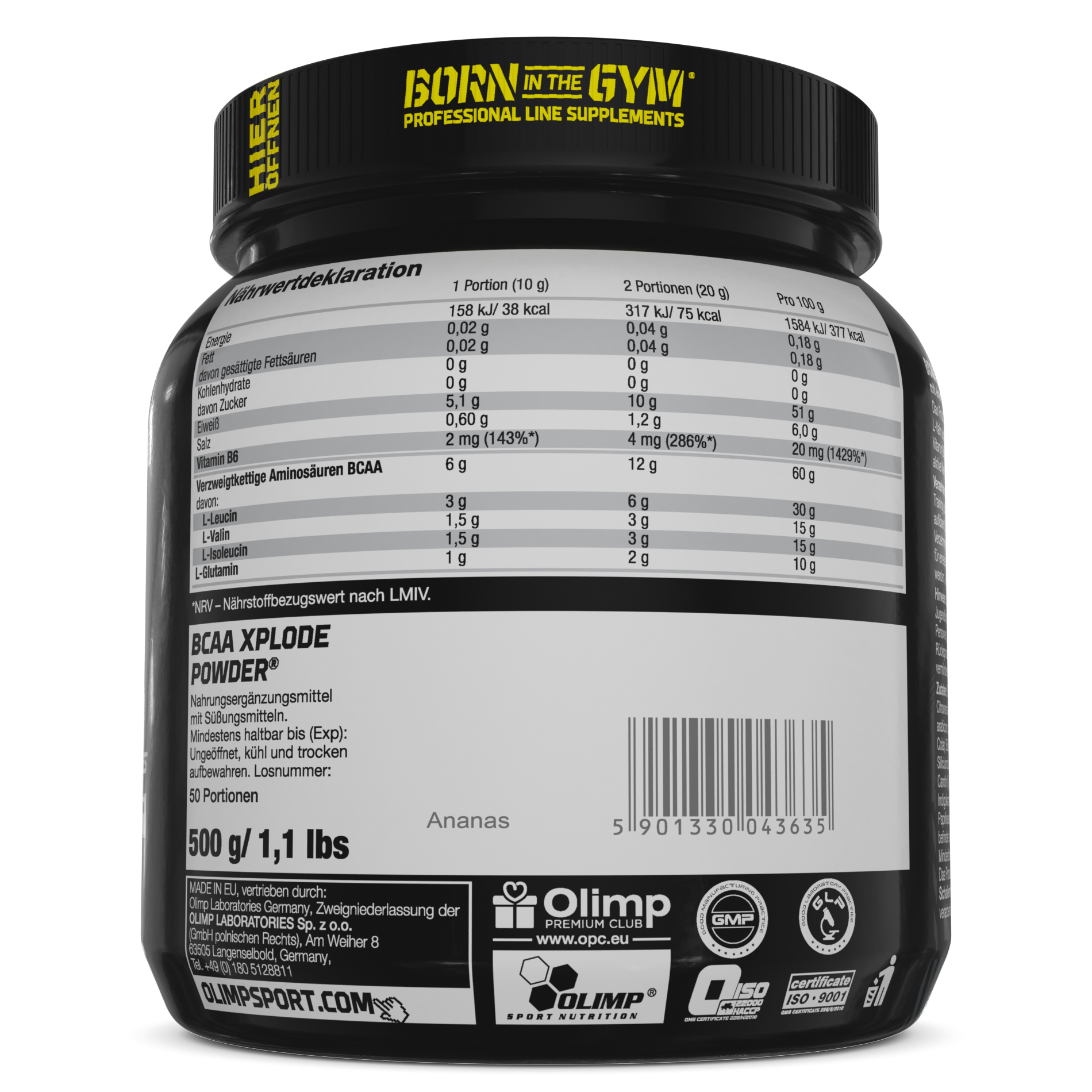 BCAA Xplode Powder (500g) Ananas