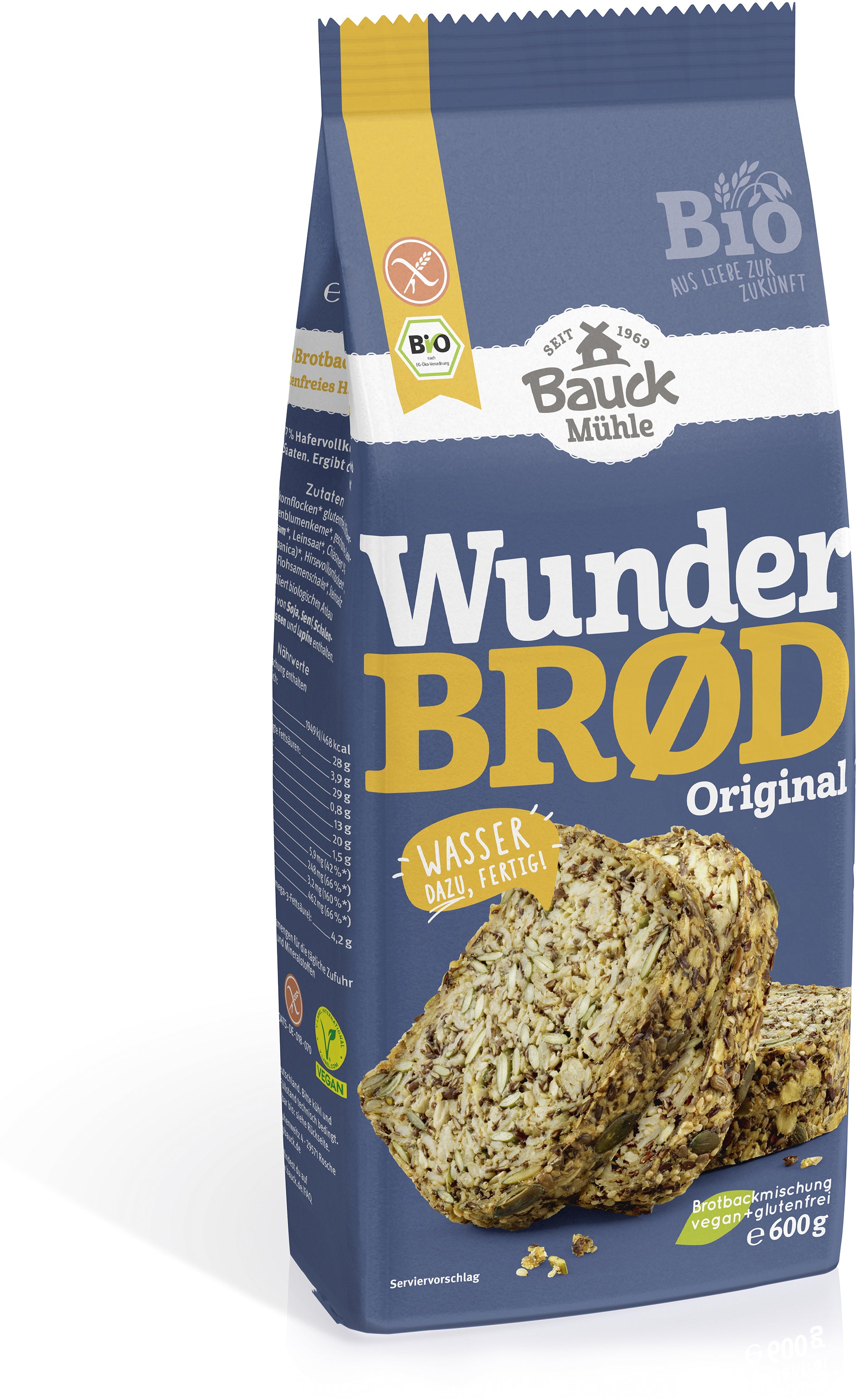 Bio Backmischung Wunderbrød Haferflockenbrot (600g)