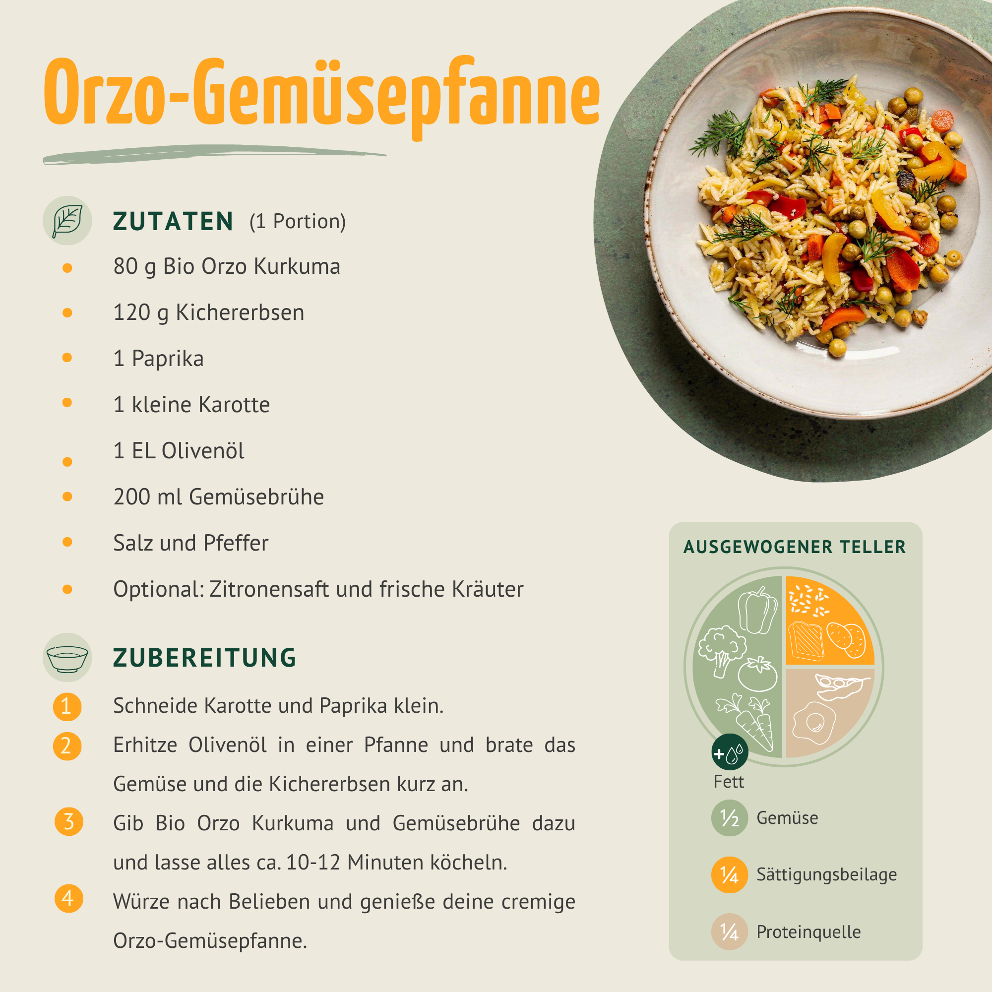 Bio Orzo Kurkuma schwarzer Pfeffer (500g)