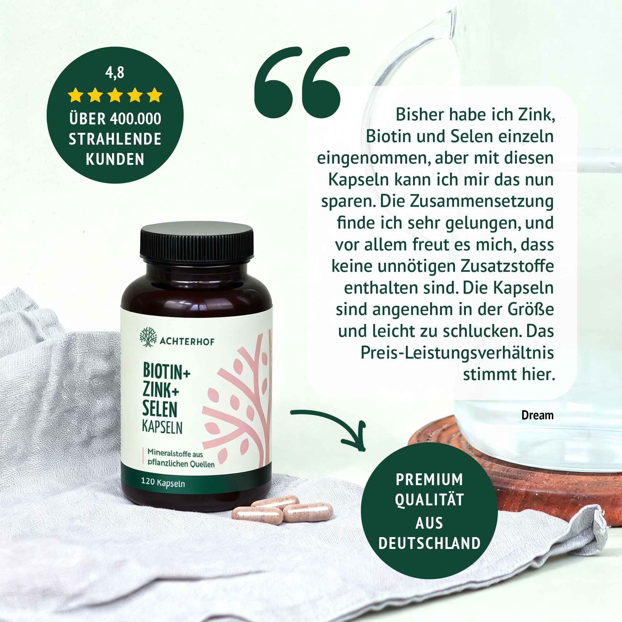 Biotin + Zink + Selen Kapseln (120 Kapseln)