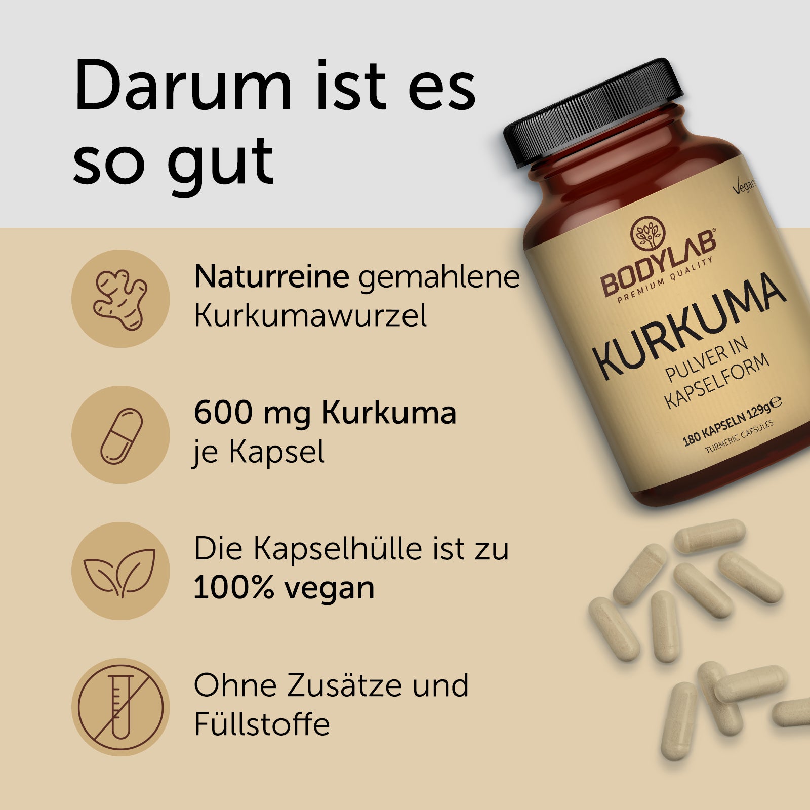 2 x Kurkuma Pulver in Kapselform (2 x 180 Kapseln)