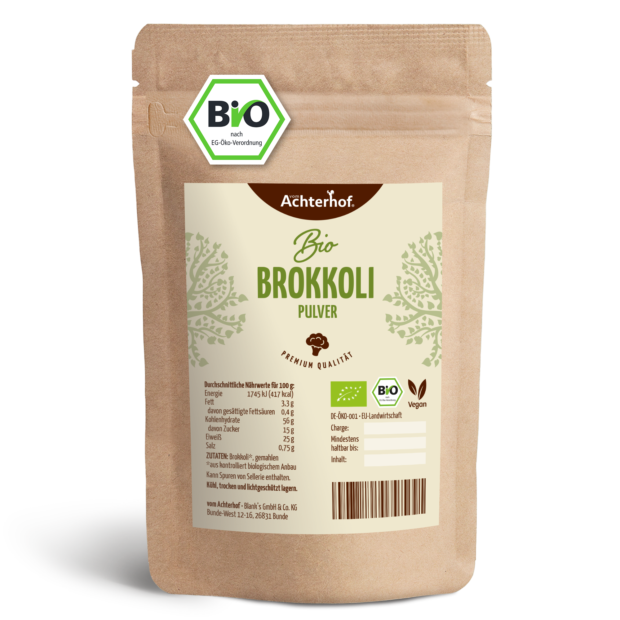 Brokkoli Pulver Bio (1000g)