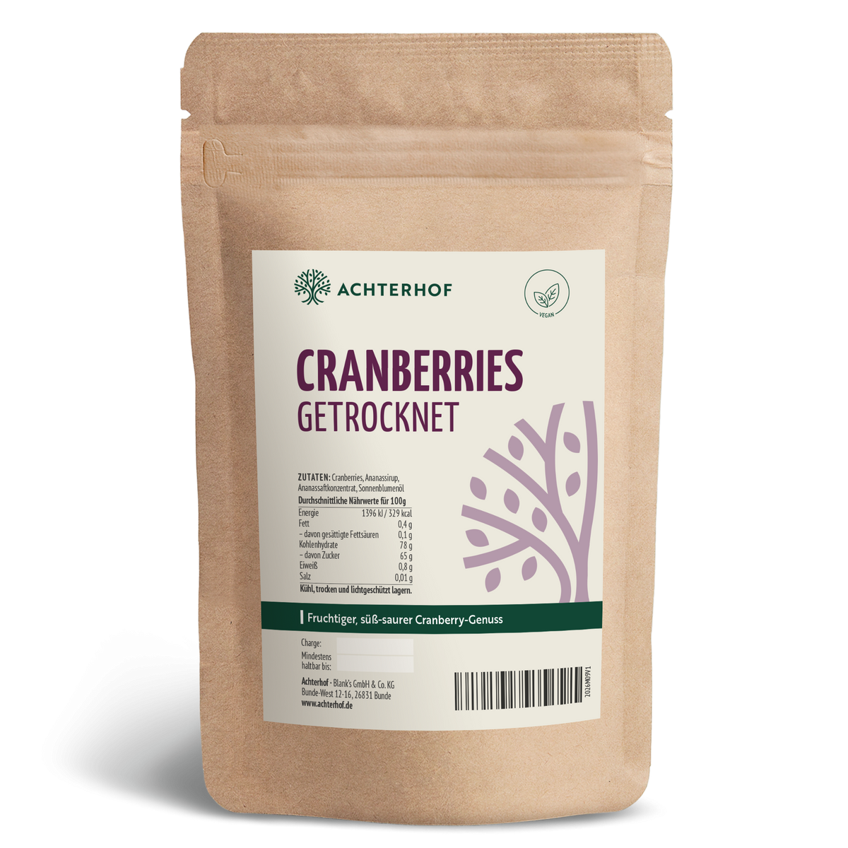 Cranberries getrocknet & gesüßt (500g)