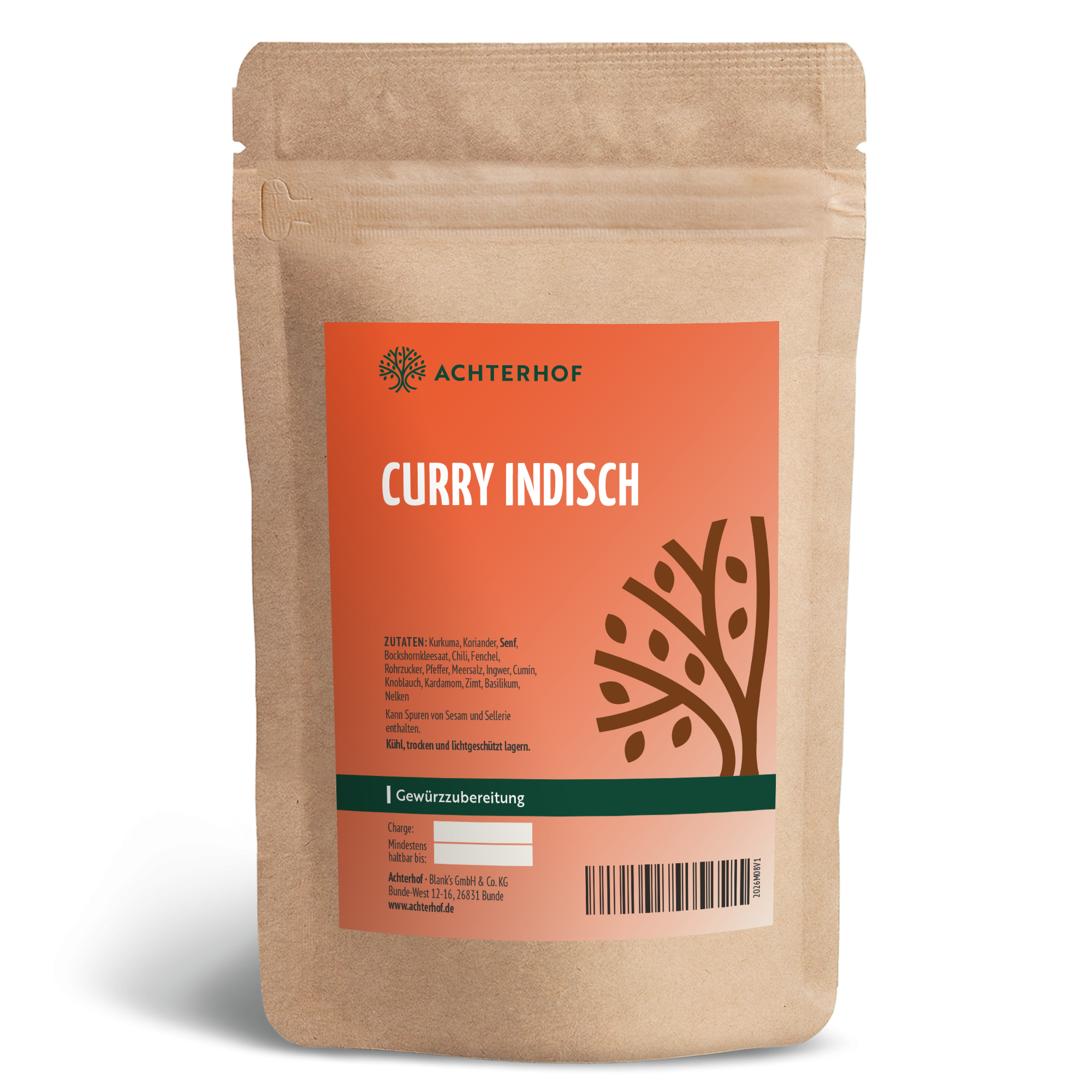 Curry Indisch Gewürzzubereitung (100g)