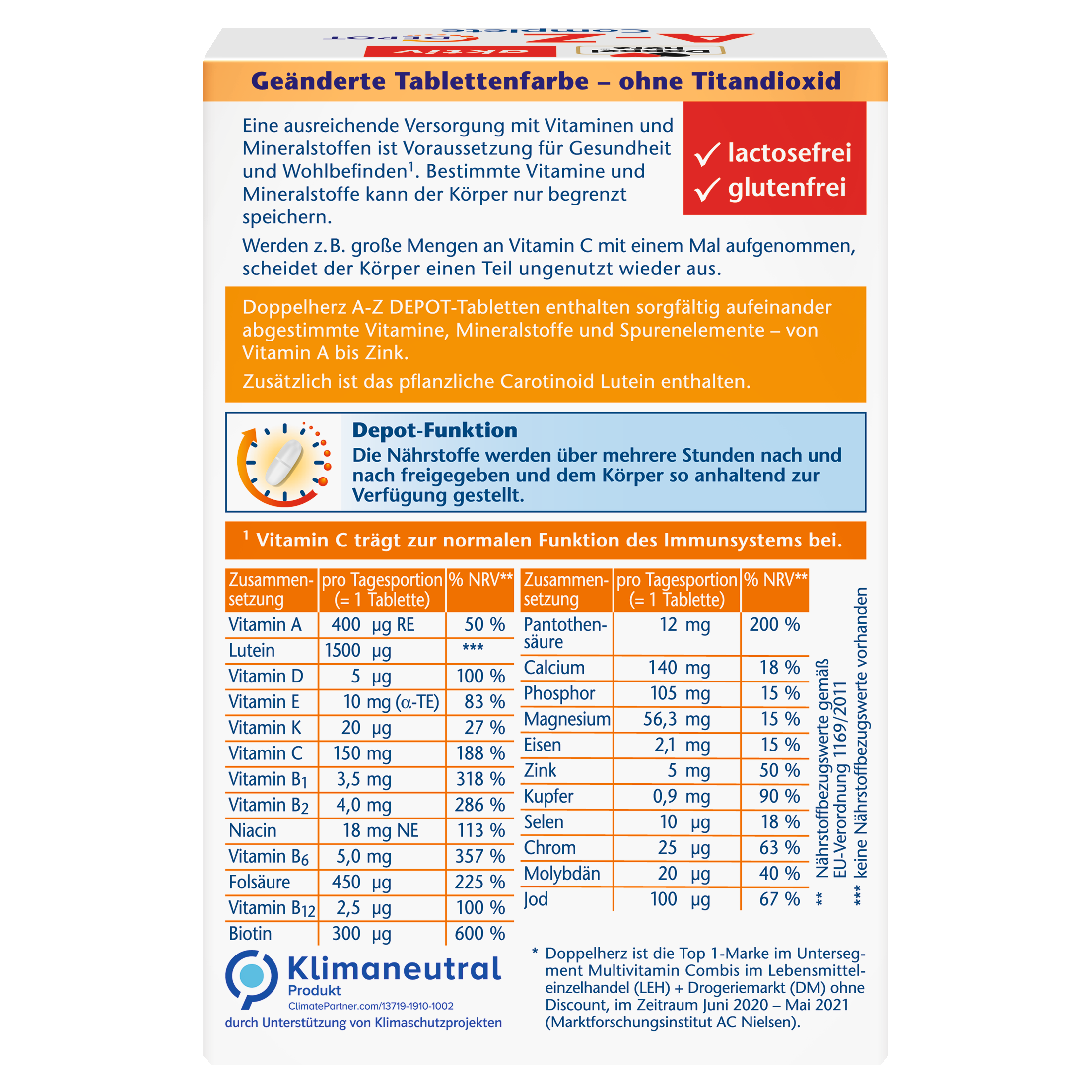 A-Z Langzeit Vitamine Depot (40 Tabletten)