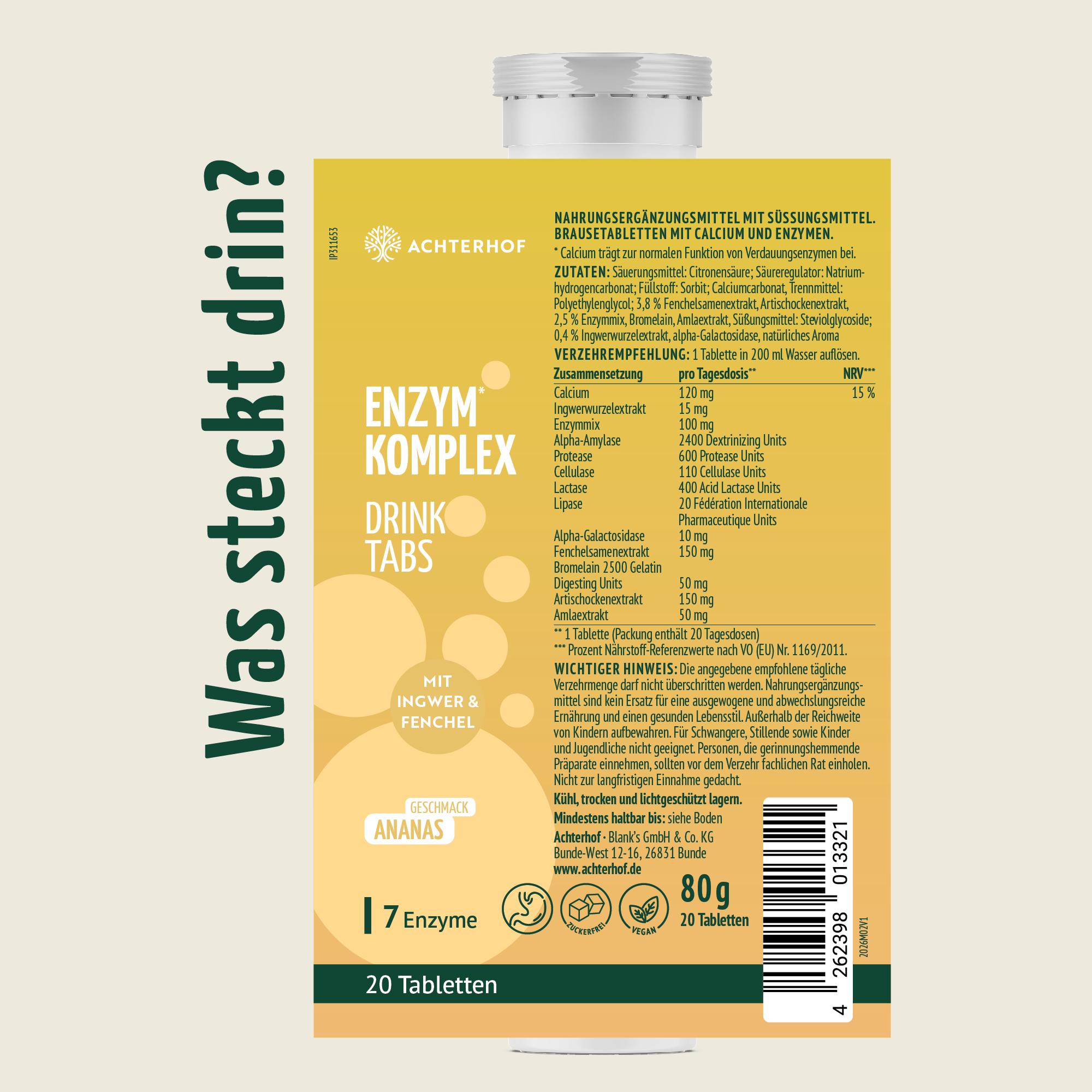 Enzymkomplex Drink Tabs (20 Tabletten)