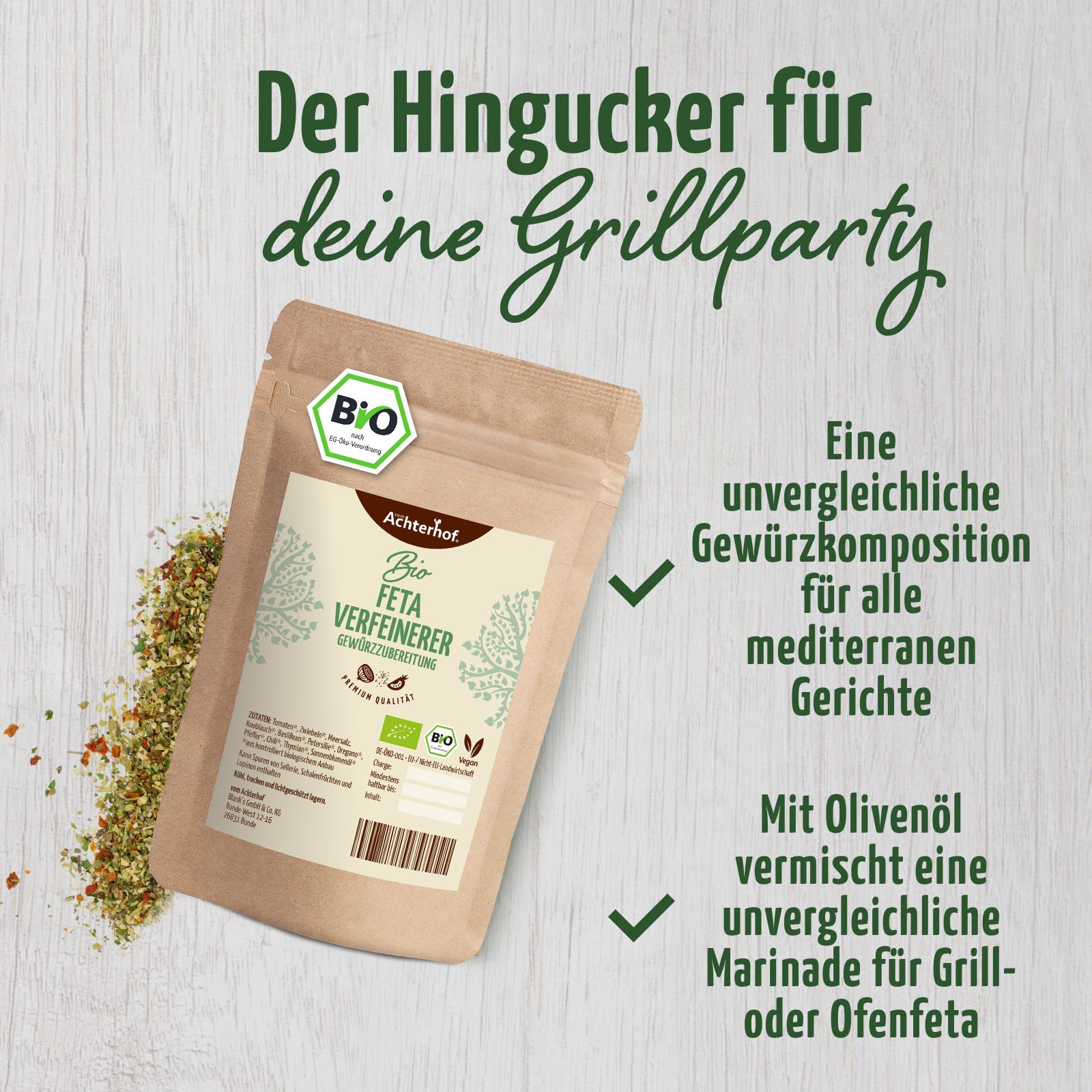 Feta Verfeinerer Gewürzzubereitung Bio (100g)
