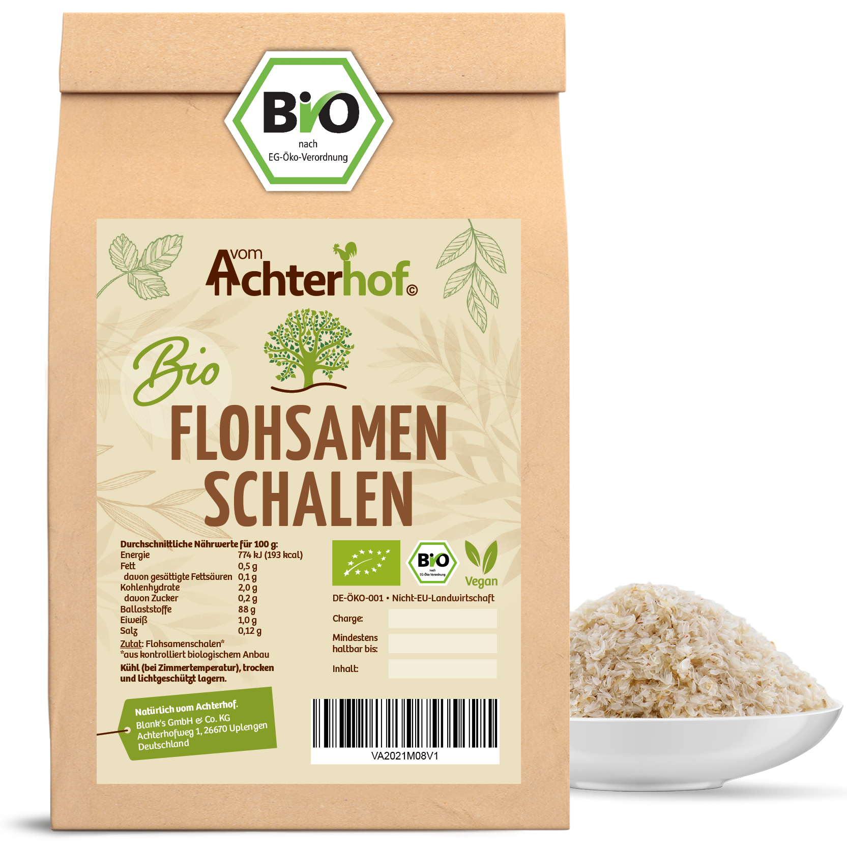 Flohsamenschalen Bio (200g)