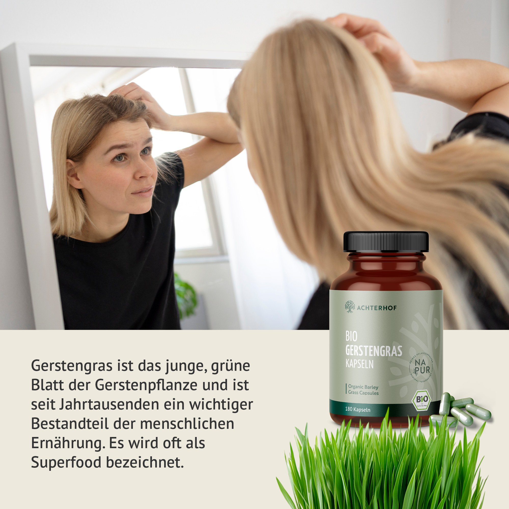 Gerstengras Kapseln Bio (180 Kapseln)
