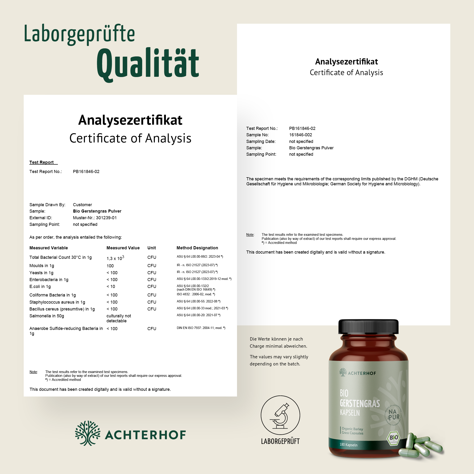 Gerstengras Kapseln Bio (180 Kapseln)