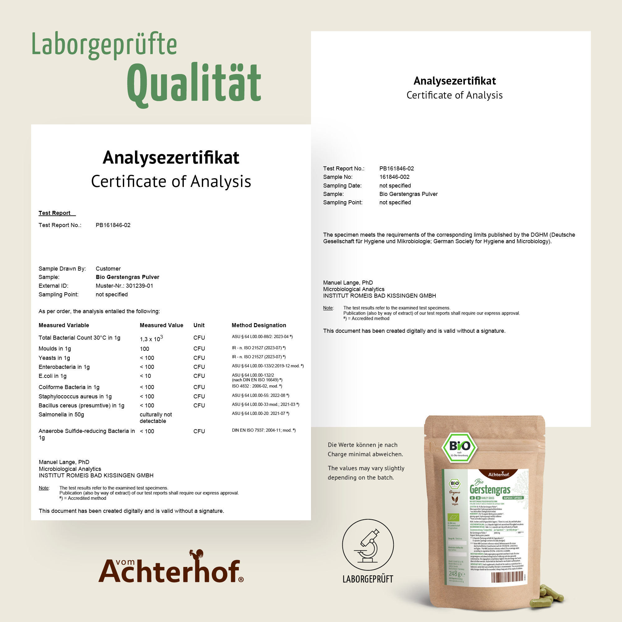 Gerstengras Kapseln Bio Nachfüllpack (400 Kapseln)