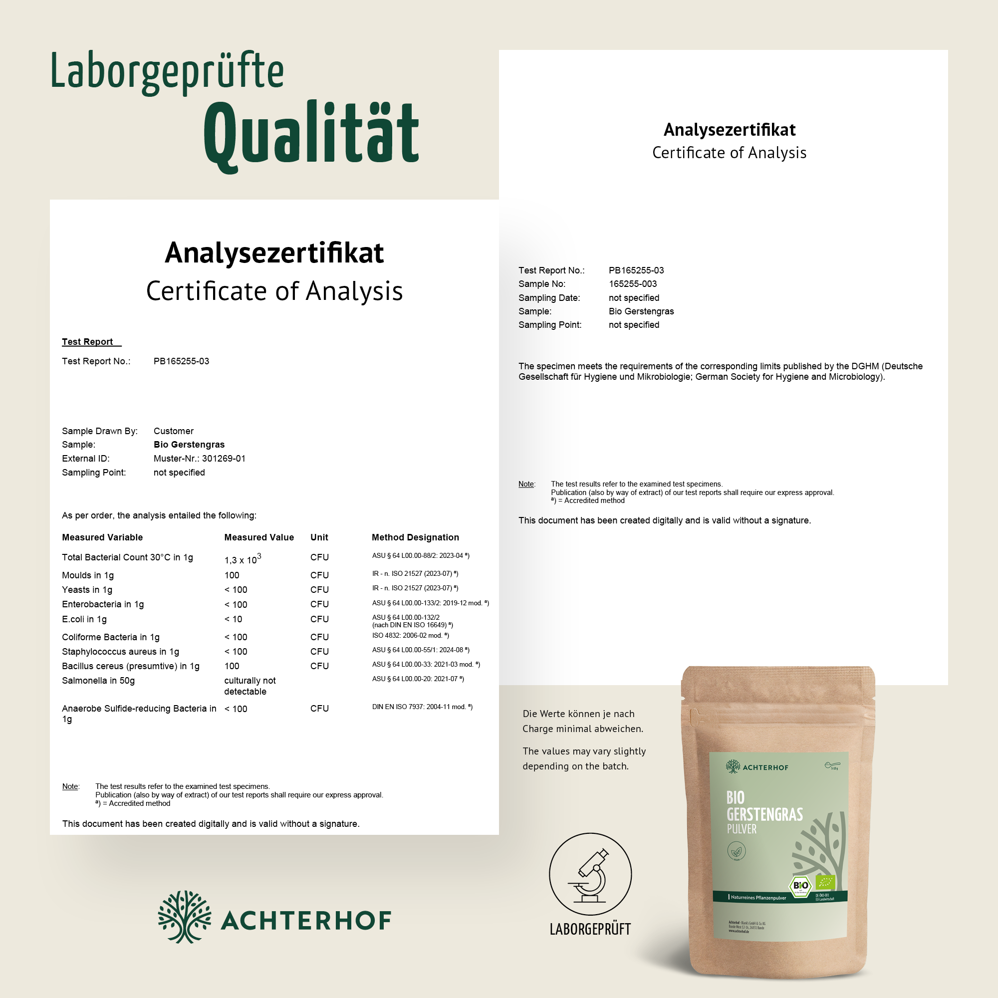 Gerstengras Pulver Bio (1000g)
