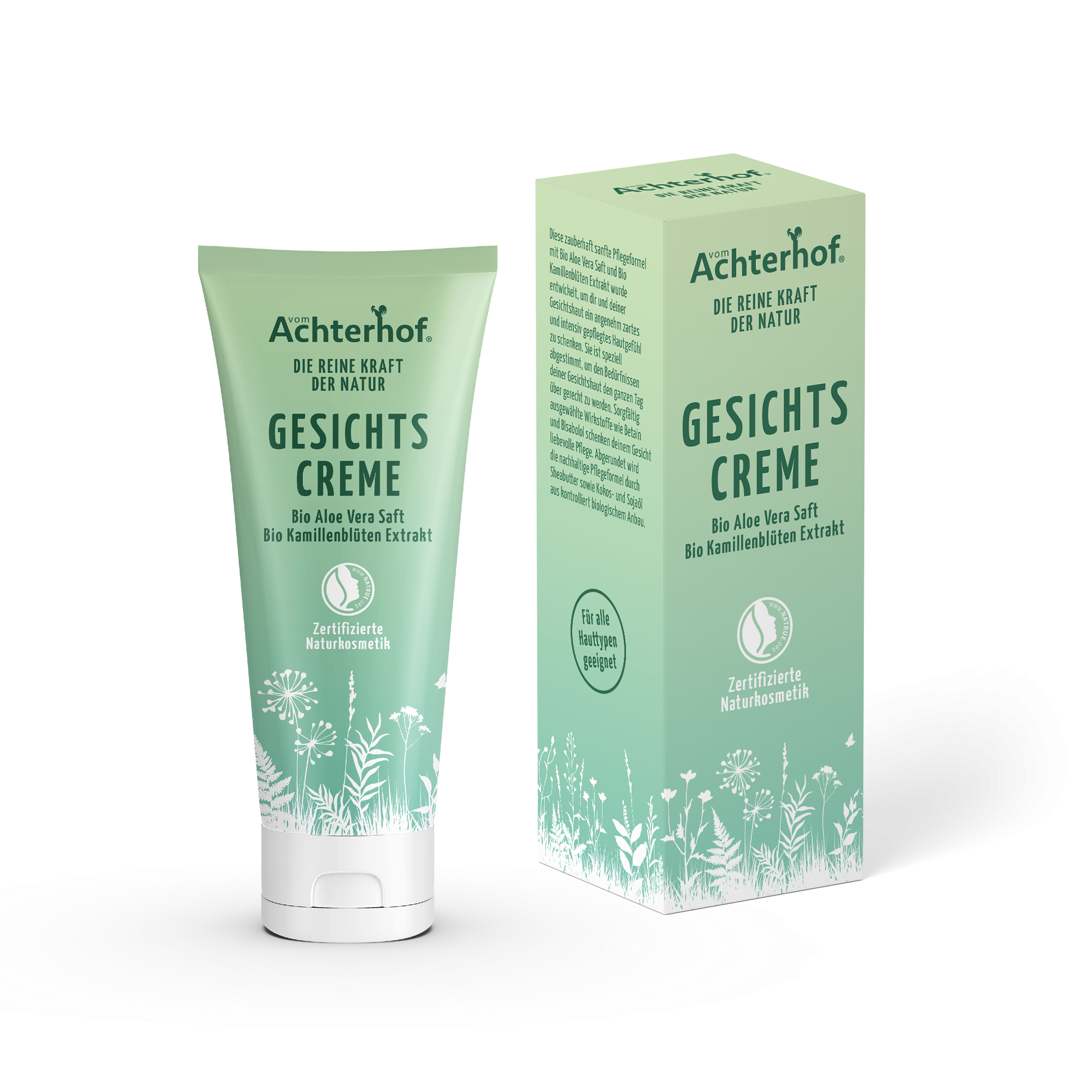 Gesichtscreme mit Bio Aloe Vera Saft und Bio Kamillenblütenextrakt (50ml)