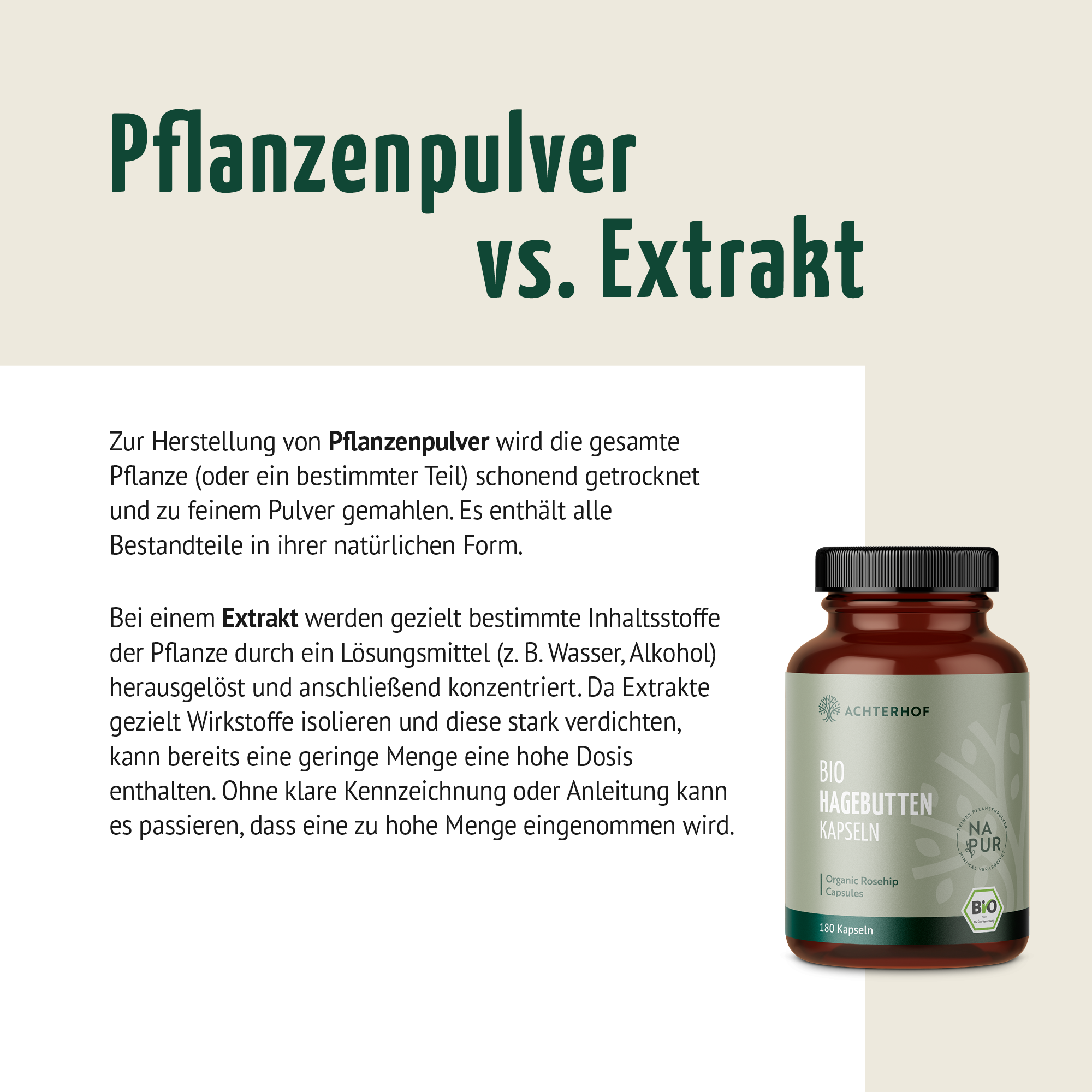 Hagebutten Kapseln Bio (180 Kapseln)