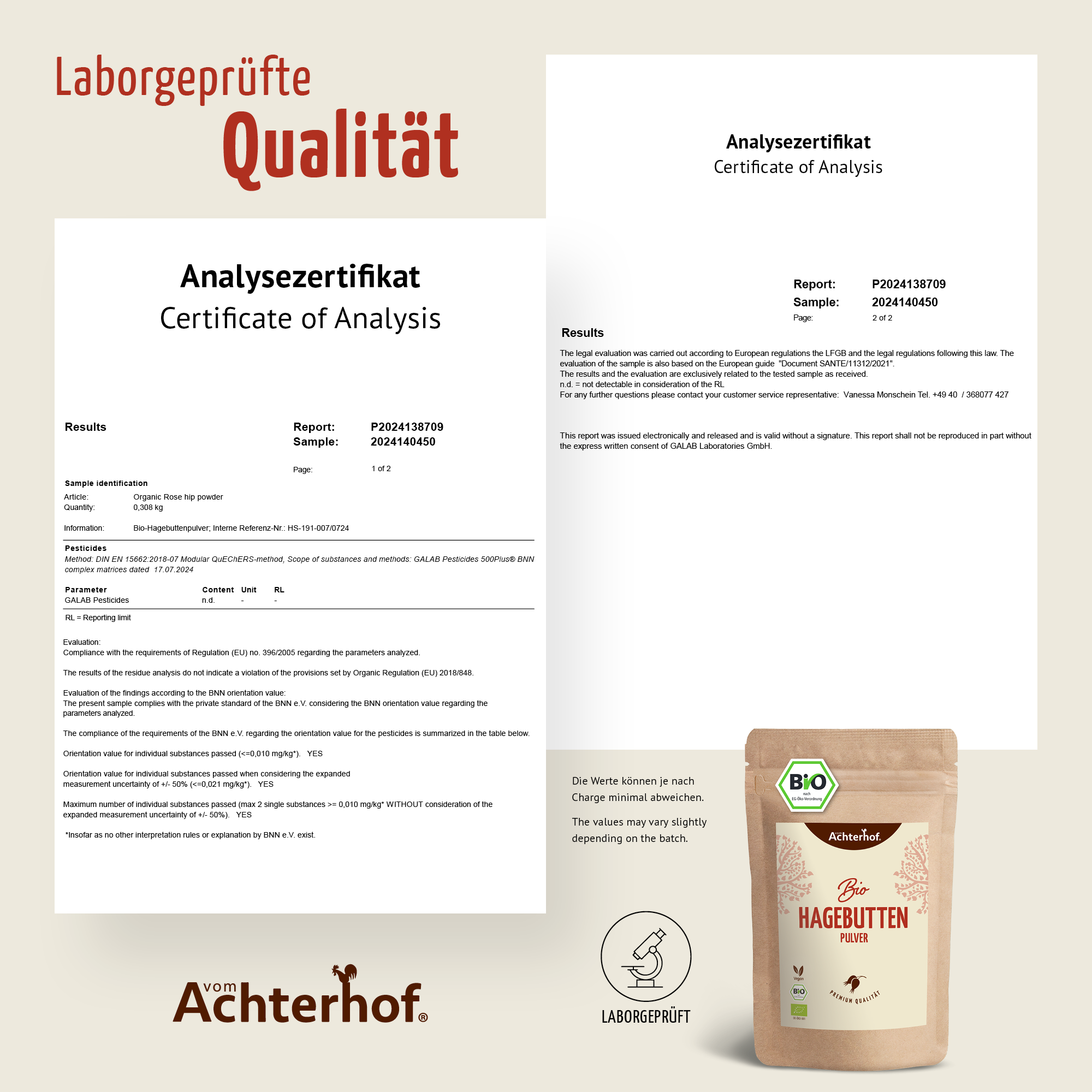 Hagebuttenpulver Bio (1000g)