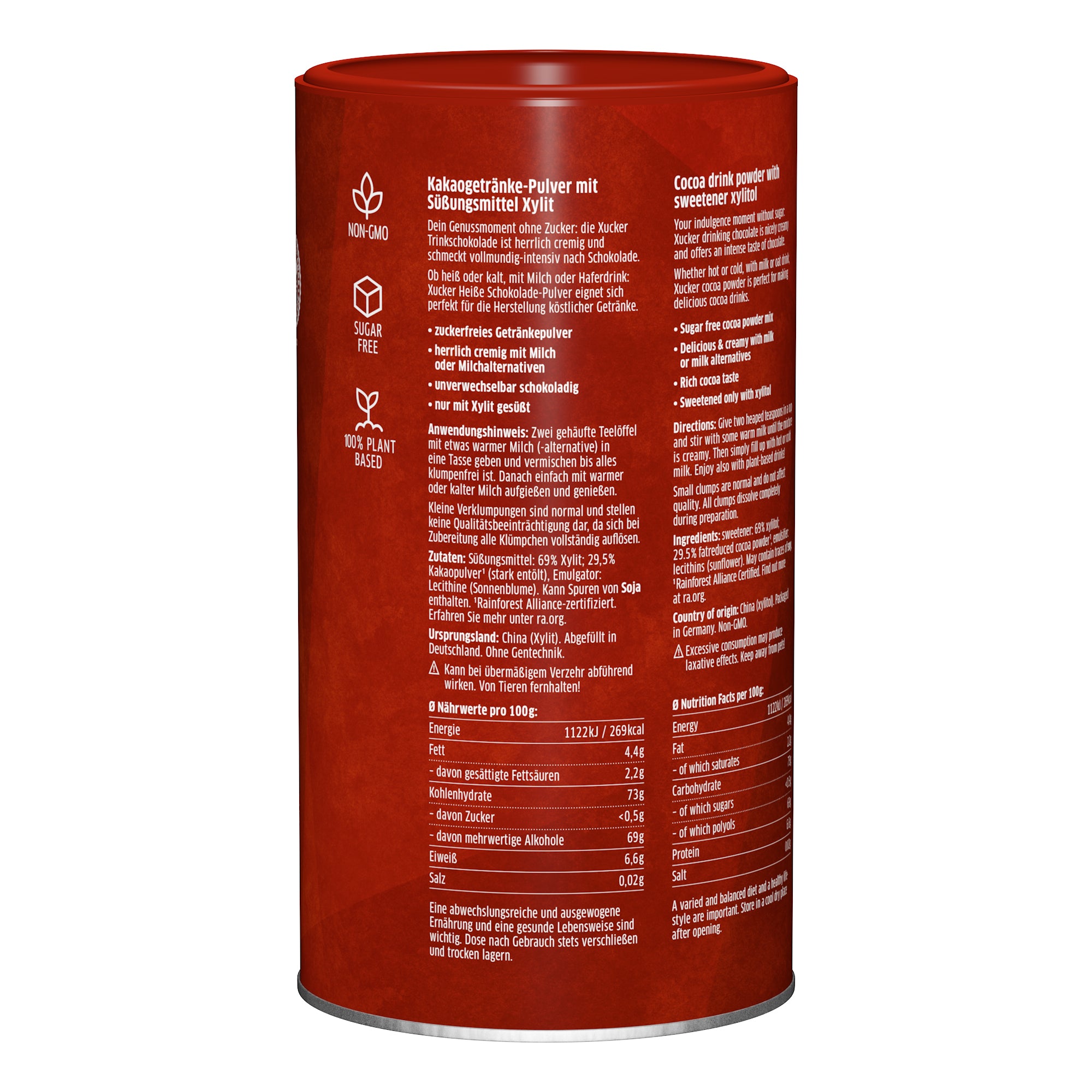 Xucker Hot Chocolate Trink-Schokolade (800g)