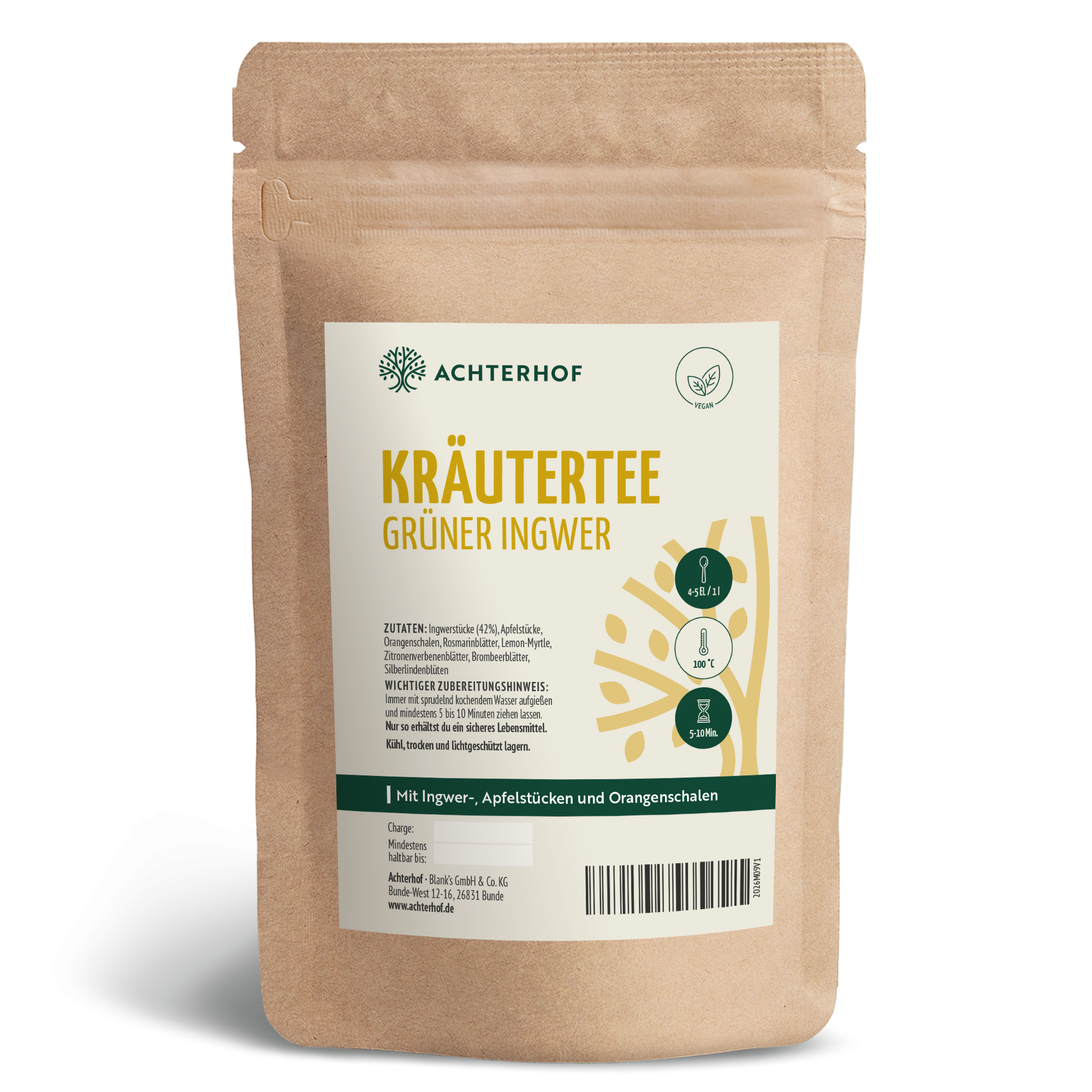 Kräutertee Grüner Ingwer (100g)