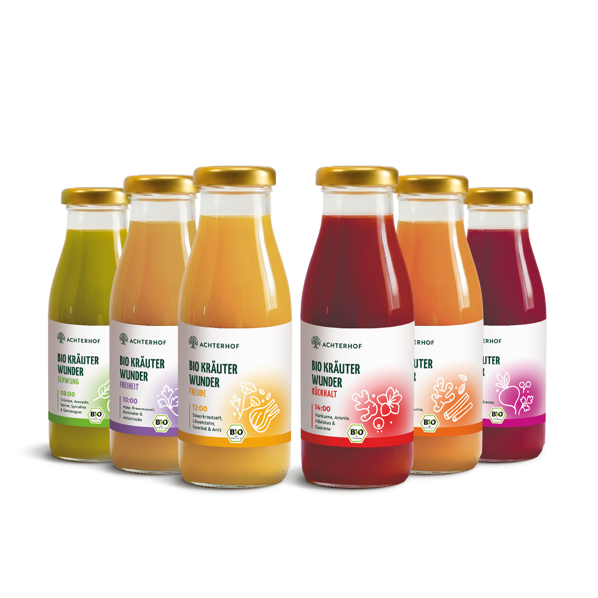 Kräuterwunder Bio Fastenkur 1-7 Tage (6 Flaschen pro Tag)