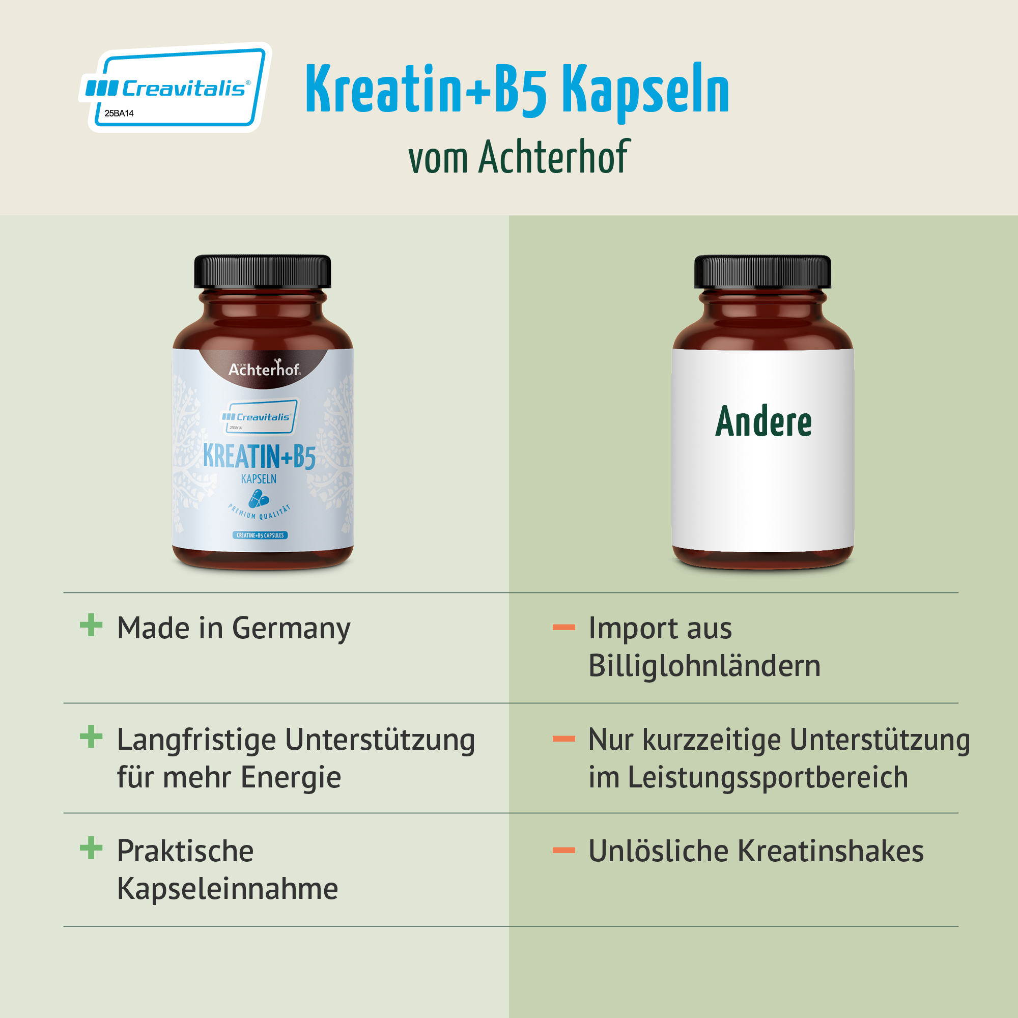 Kreatin+B5 Kapseln (150 Kapseln)