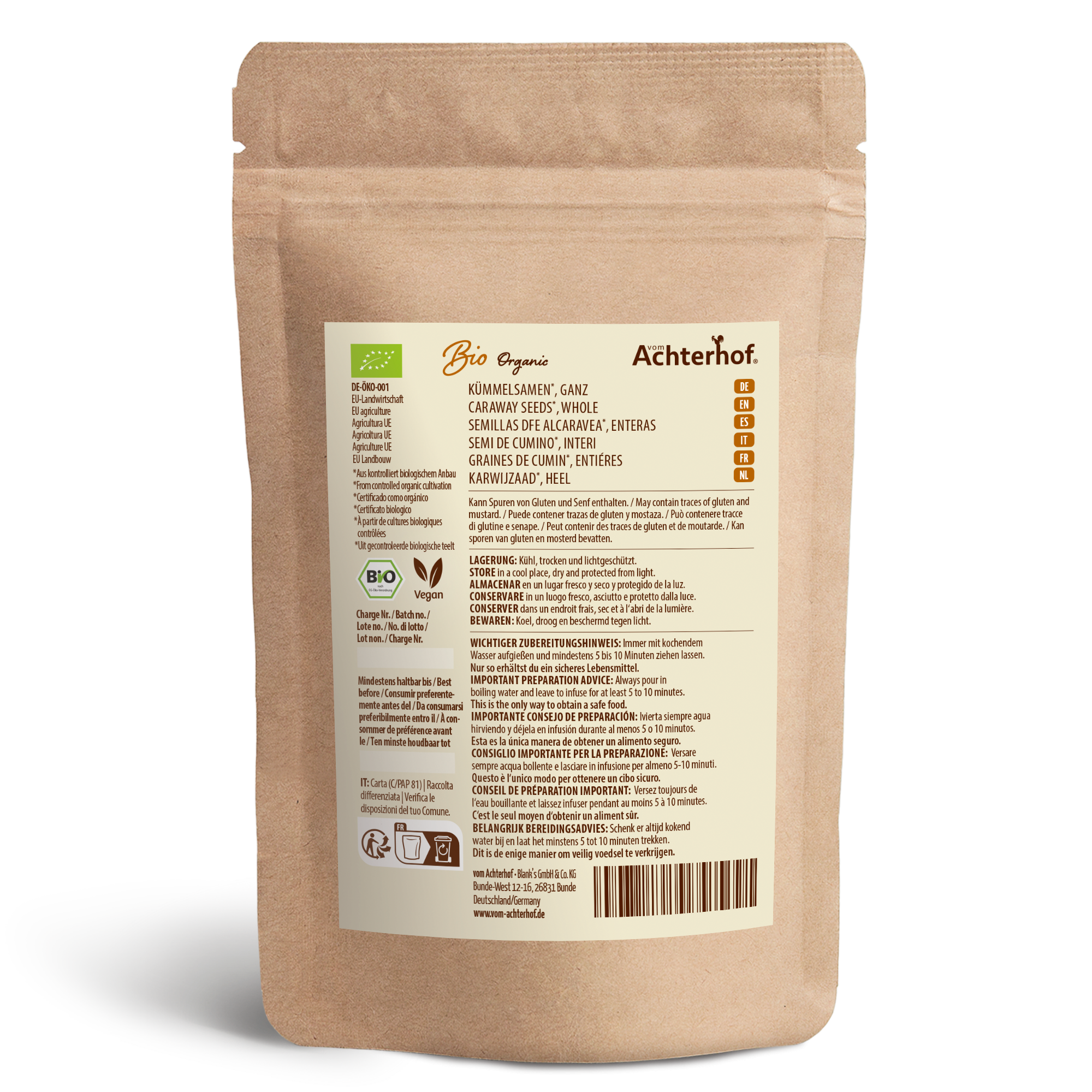 Kümmelsamen ganz  Bio (500g)