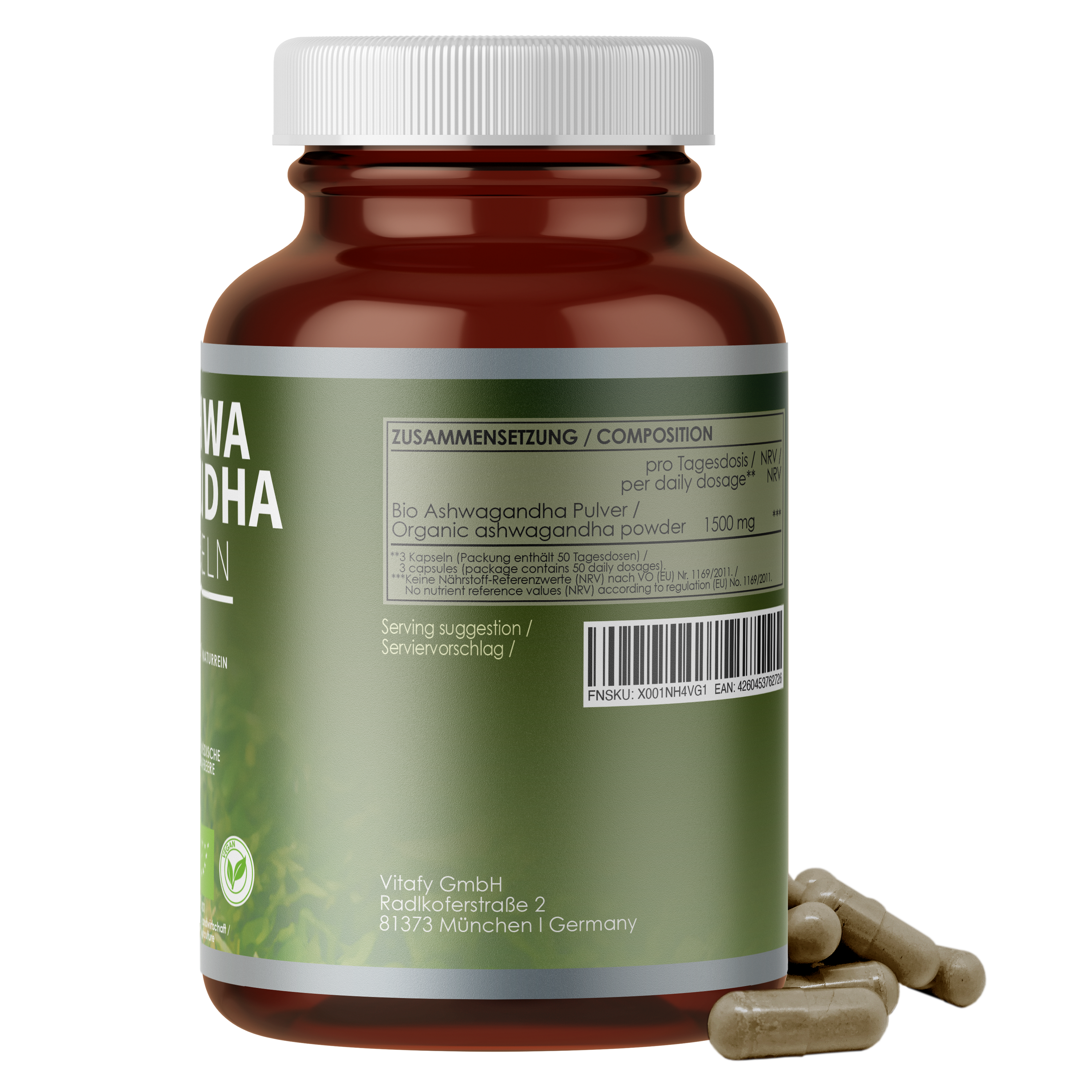 Doppelpack: Ashwagandha Kapseln bio (2x150 Kapseln)