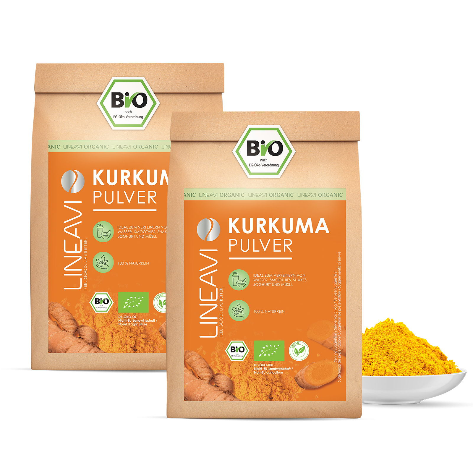 Doppelpack: Kurkumapulver bio (2x1000g)