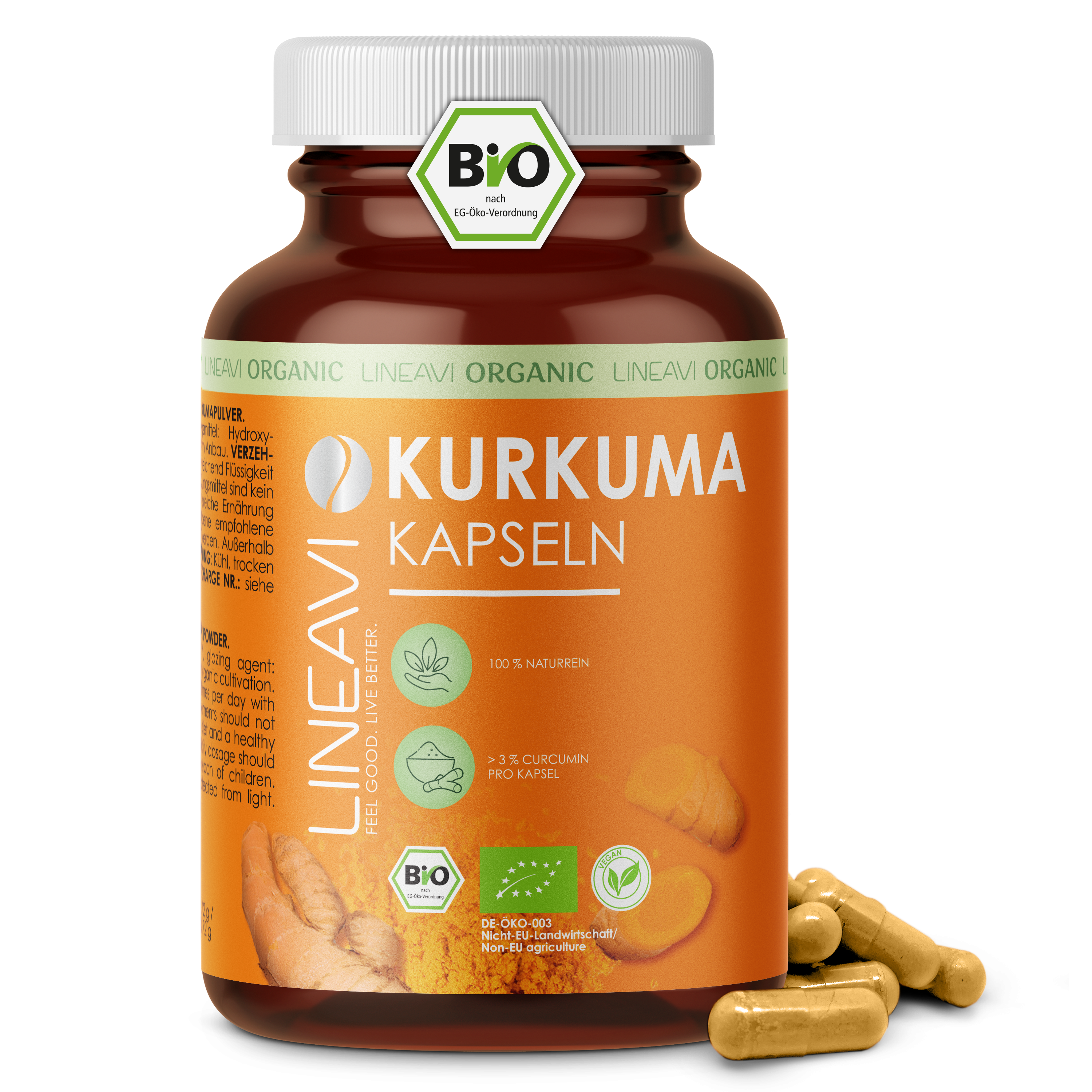 Kurkuma Kapseln bio (180 Kapseln)