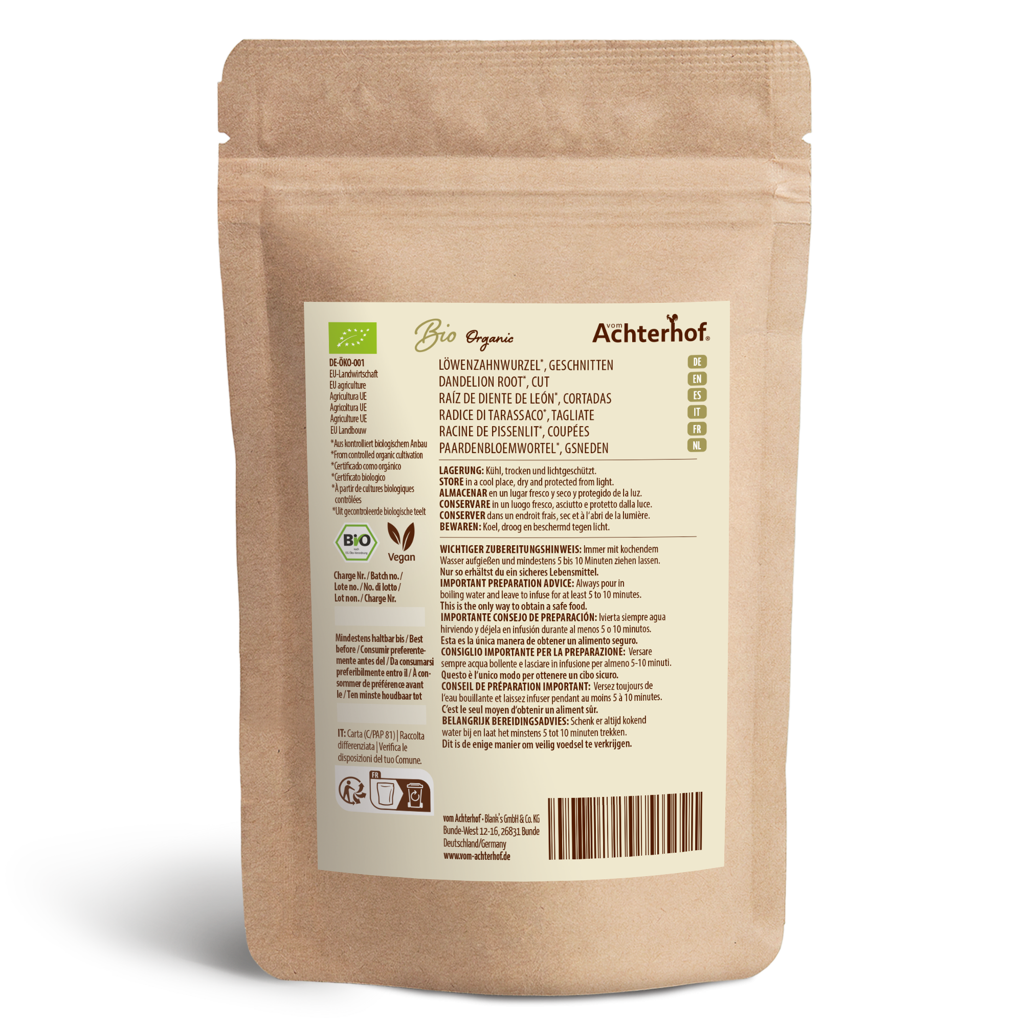 Löwenzahnwurzel geschnitten Bio (100g)