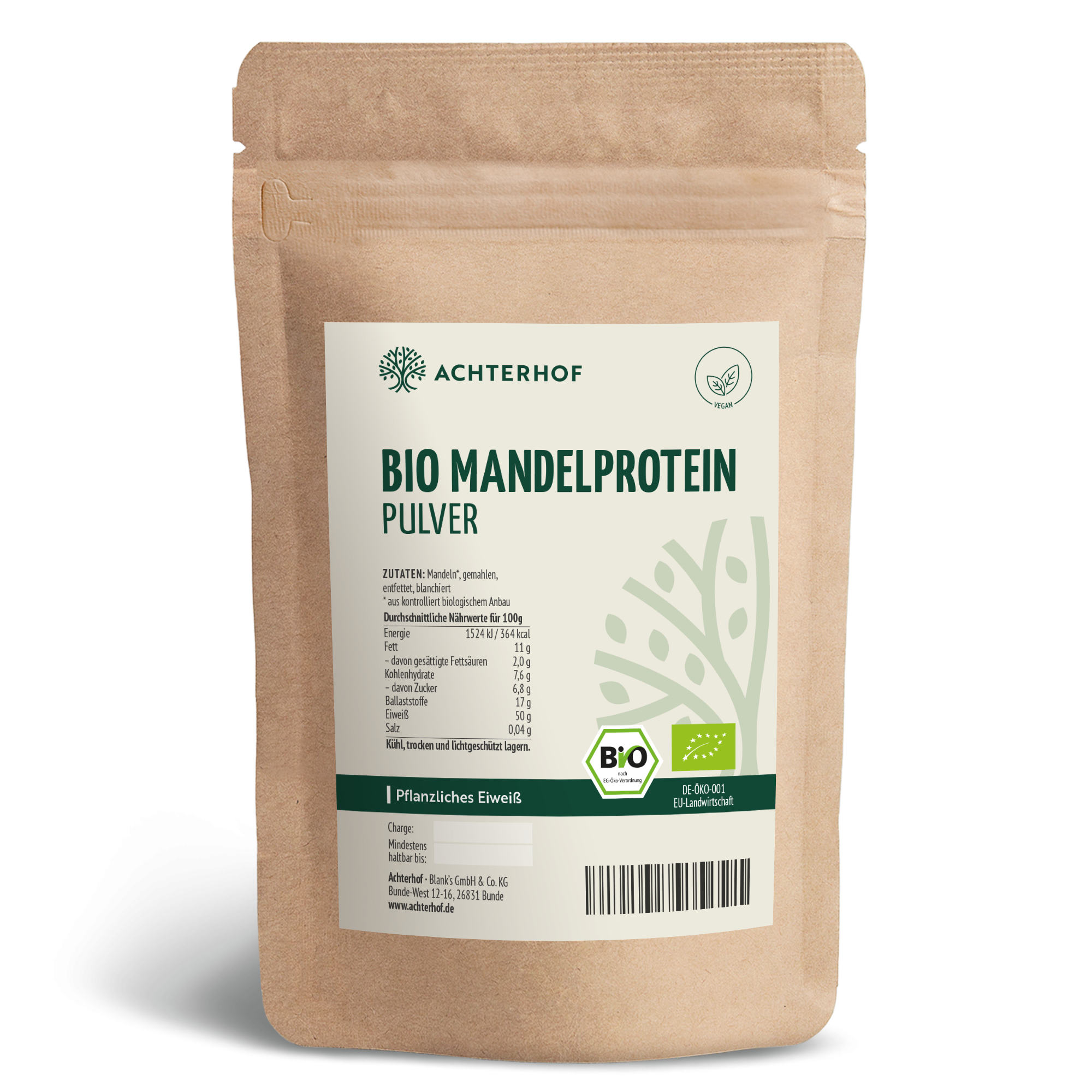 Bio Mandelprotein Pulver (500g)